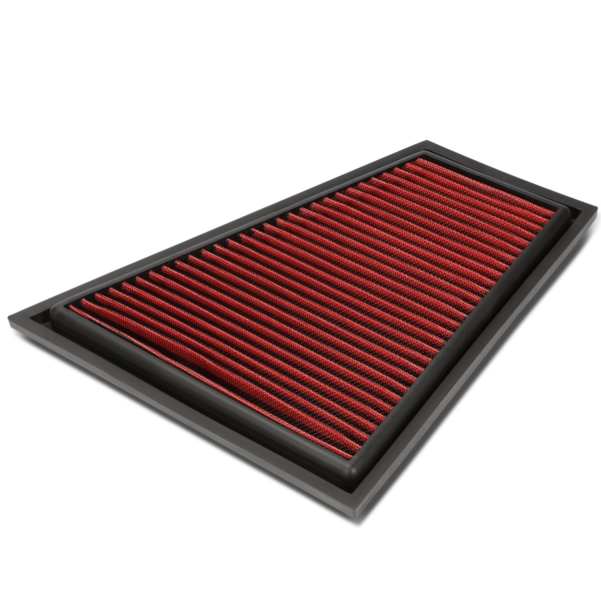 Auto Dynasty High Flow Engine Air Panel Filter Drop-in Reusable & Washable Compatible with BMW X1 / Z4 / 528i 2.0T (Red)