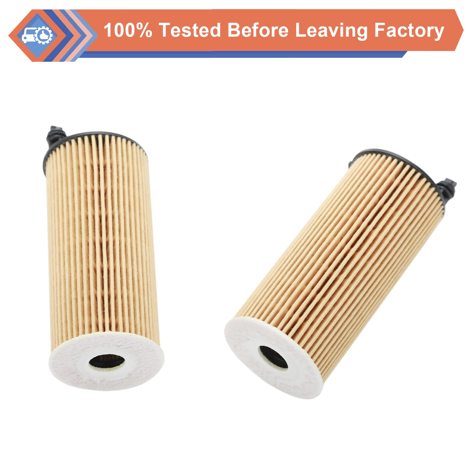 2 Pcs Oil Filter Compatible With 2016-2023 118I 230I 330I 430I 530I 740E X3 X4 Z4 Gr Supra, Replace#Hu6014Z, Hu6014/1Z, 11428575