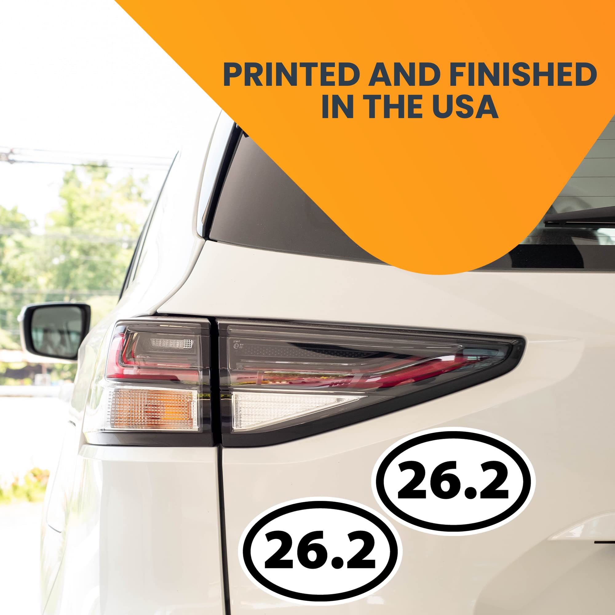 Magnet Me Up 26.2 Marathon Car Magnet Decal, Black Oval, 4X6 Inches, Heavy Duty Automotive Magnet For Car, Truck, Suv, Or Any Ot