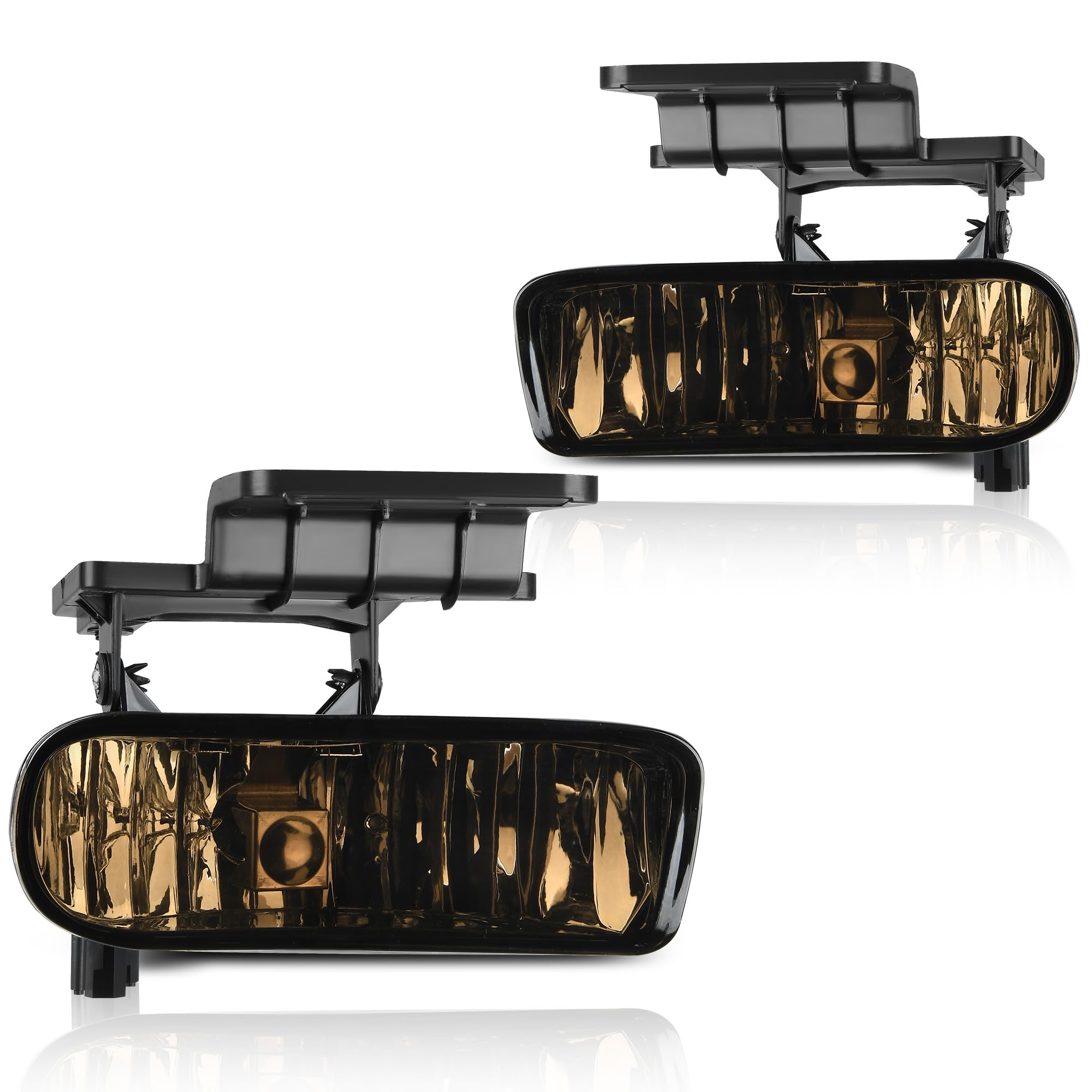 AUTOSAVER88 Fog Lights Fit for 1999-2002 Chevy Silverado | 2000-2006 Tahoe & Suburban | Smoke Lens with 880 12V 27W Bulbs (Pair)
