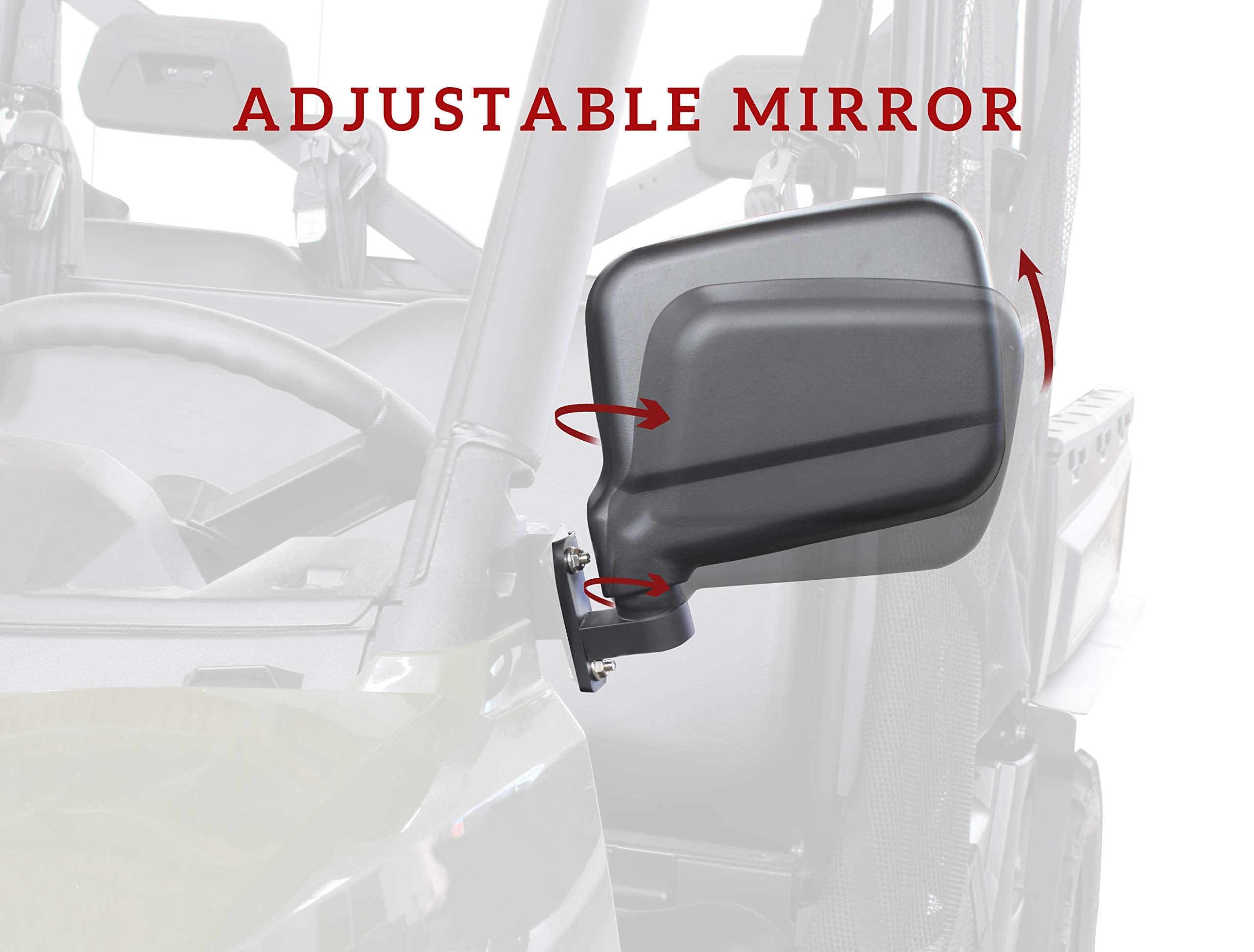 SAUTVS Rear View Side Mirrors for Ranger 500 570 900, Adjustable Folding Side View Mirrors for Polaris Ranger 500 2017-2022, Ran