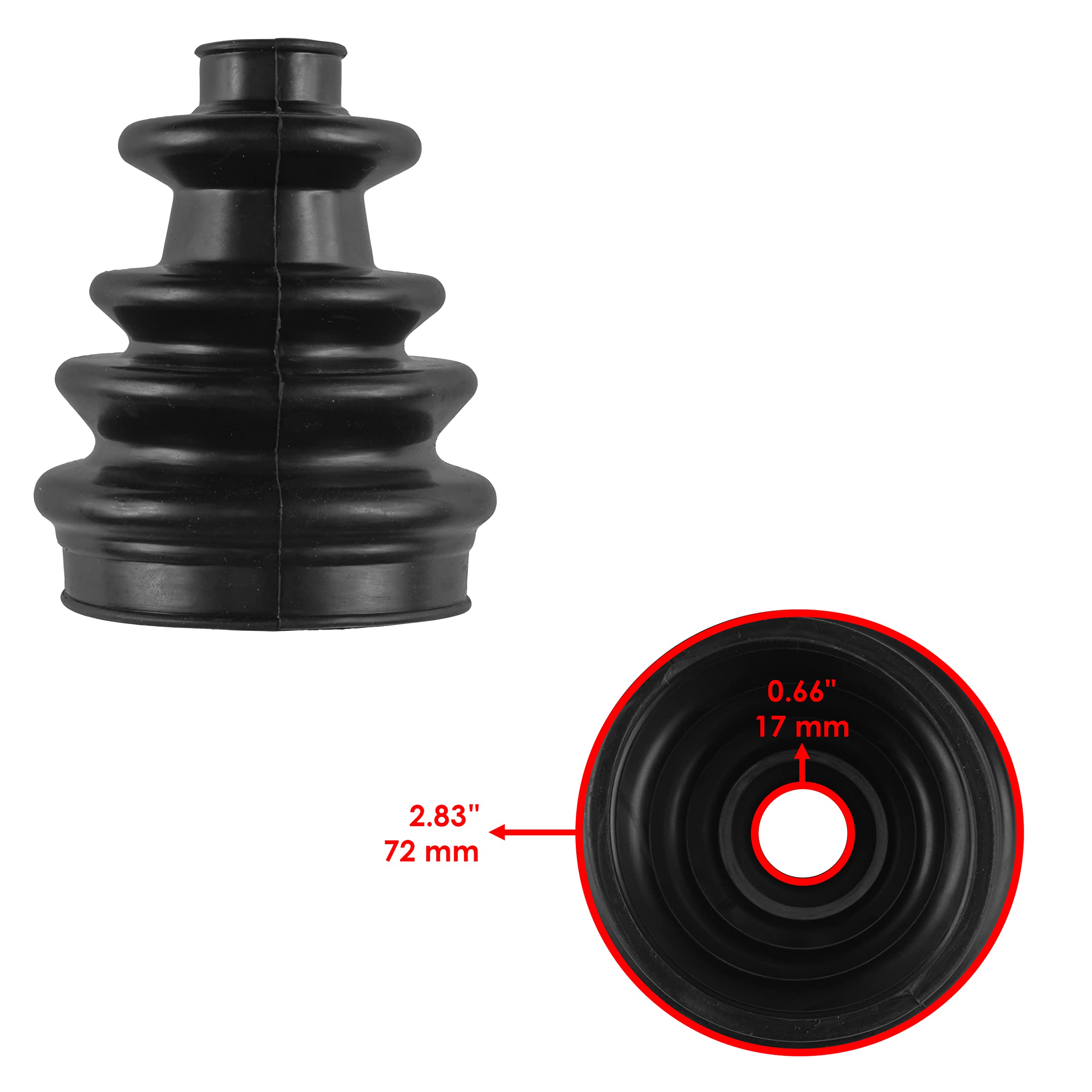 Caltric Front Axle Outer Cv Boot Kit Compatible With Polaris Sportsman 500 4X4 1996 1998-2001 2006 2007