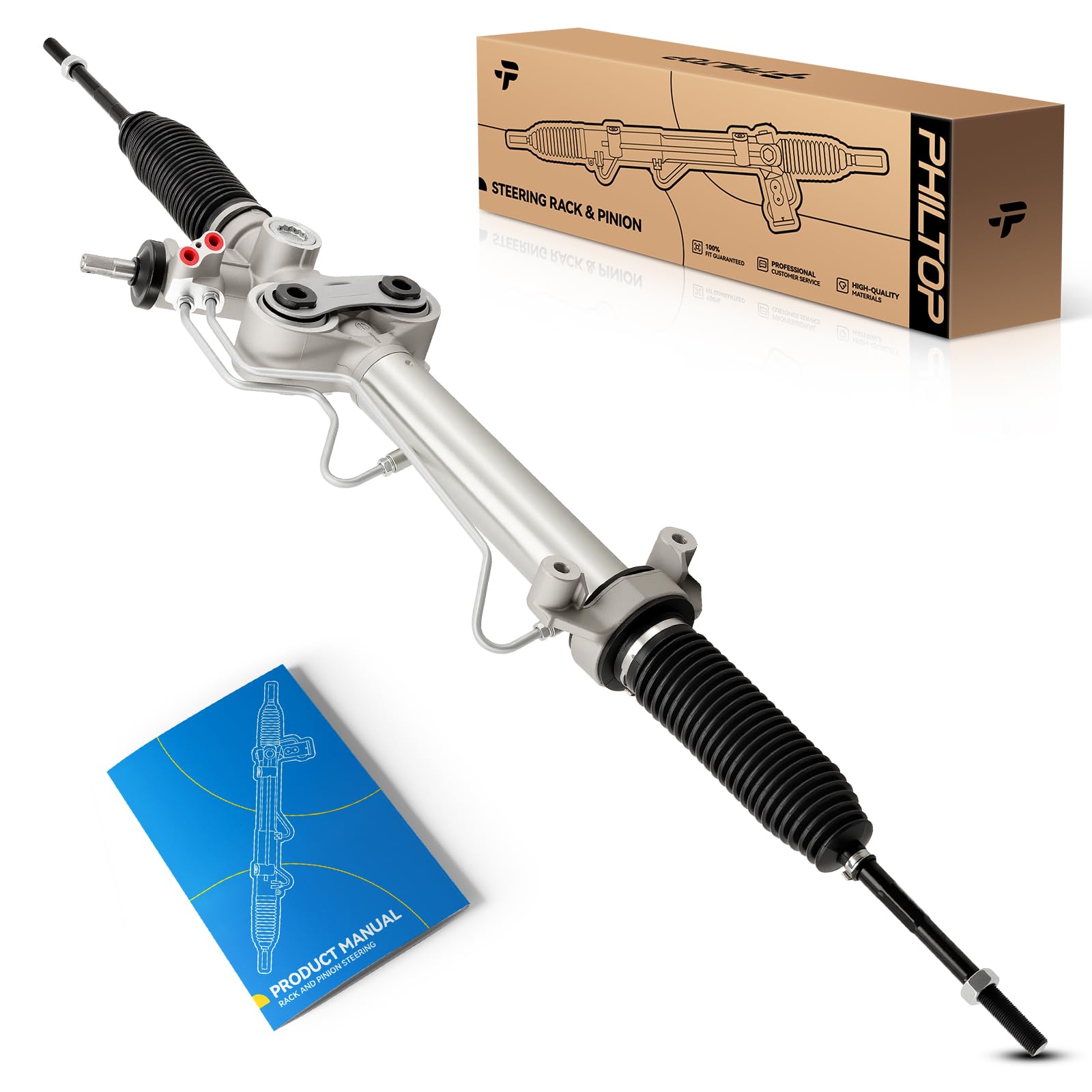 PHILTOP Power Steering Rack and Pinion Compatible with Chevy Impala 2004-2005 2008-2011 All Models/2006-2007 5.3L, Monte Carlo 2