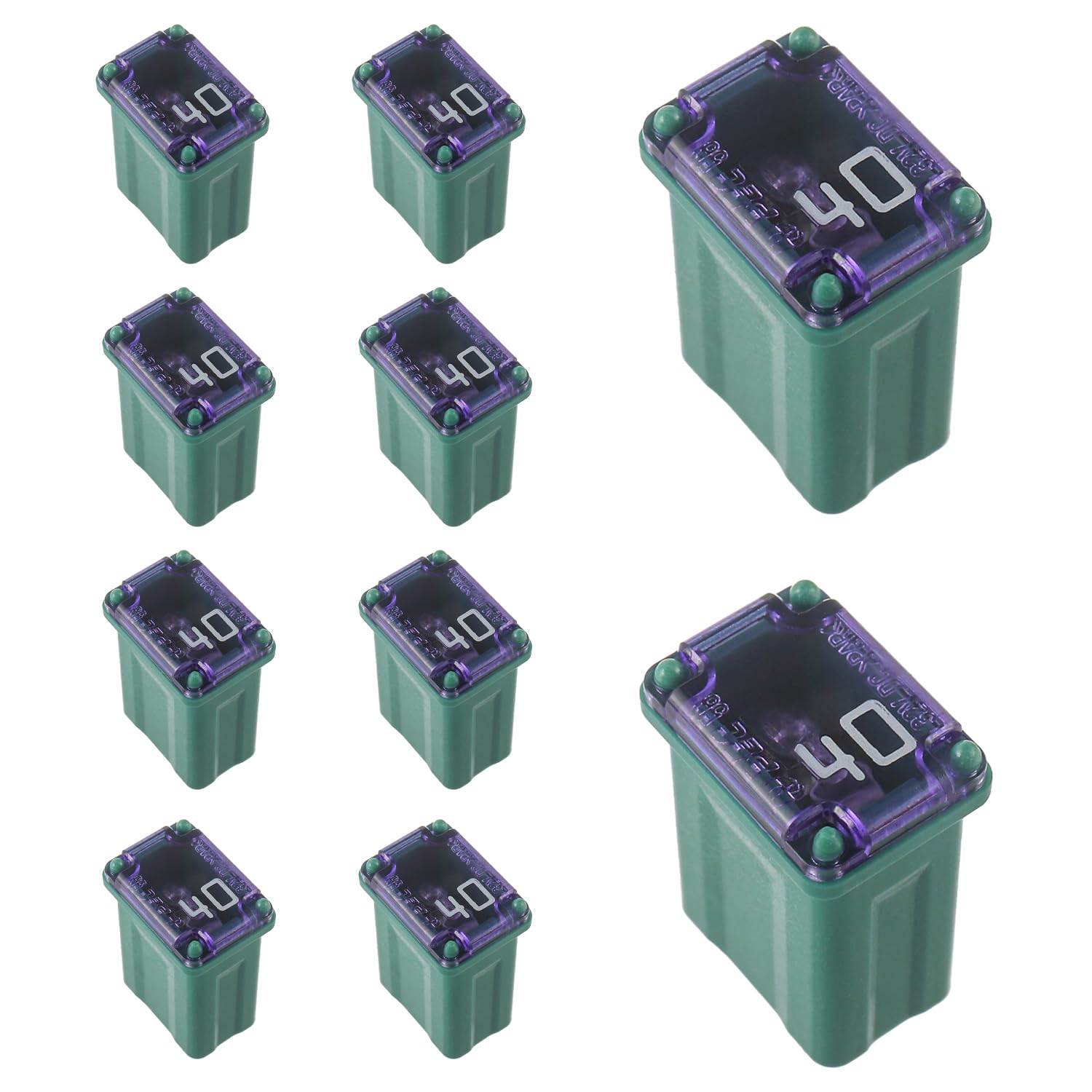 EPLZON 40A 40AMP 32V FMM MCASE 608840 Micro Cartridge Fuses Low-Profile Fuses Kit(Pack of 10pcs)