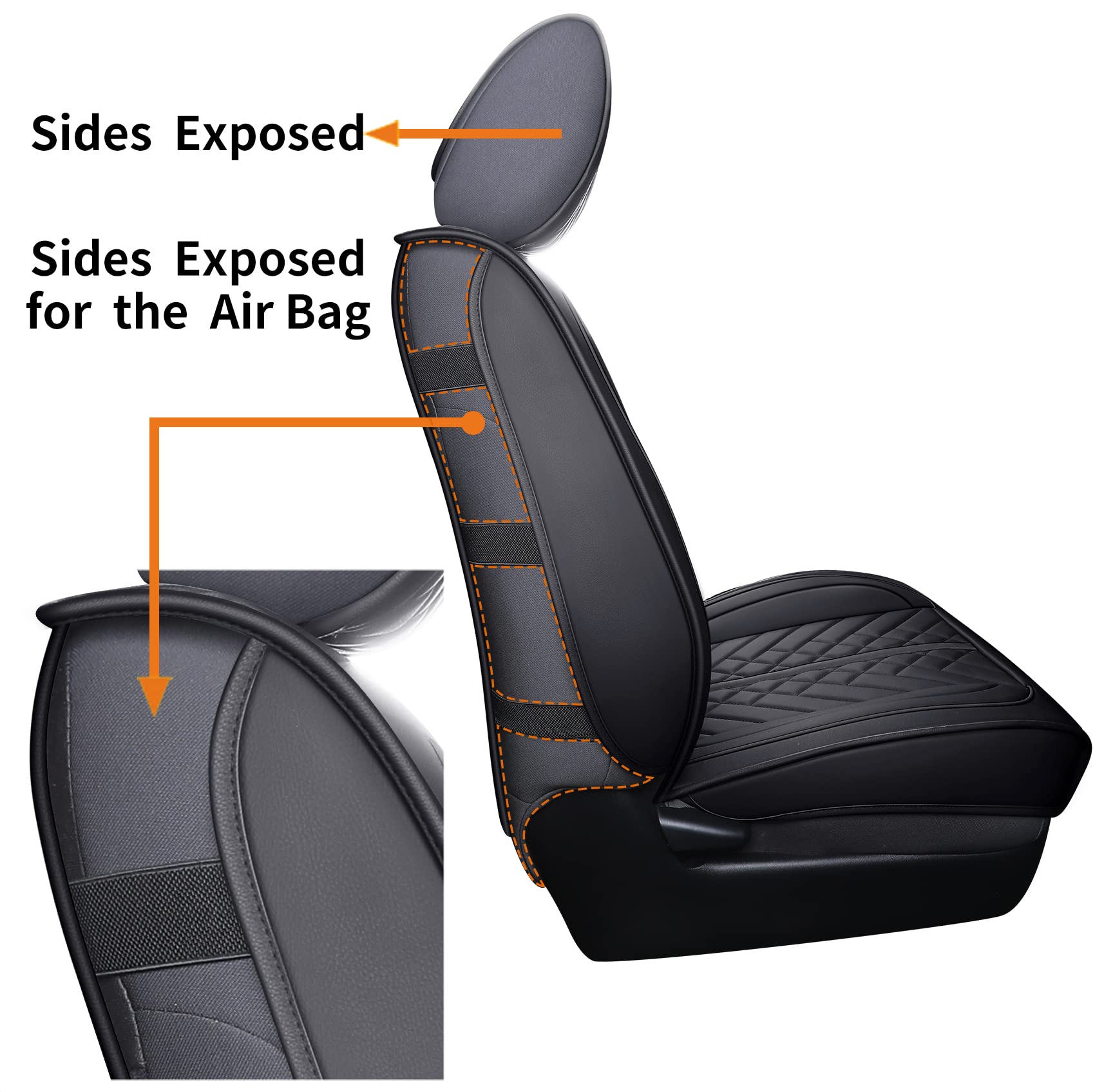 Tomatoman Toyota Tacoma Seat Covers Front Custom for 2005-2022 2023 2024 2025 Trucks Access Crew Extended Double Cab TRD Sports