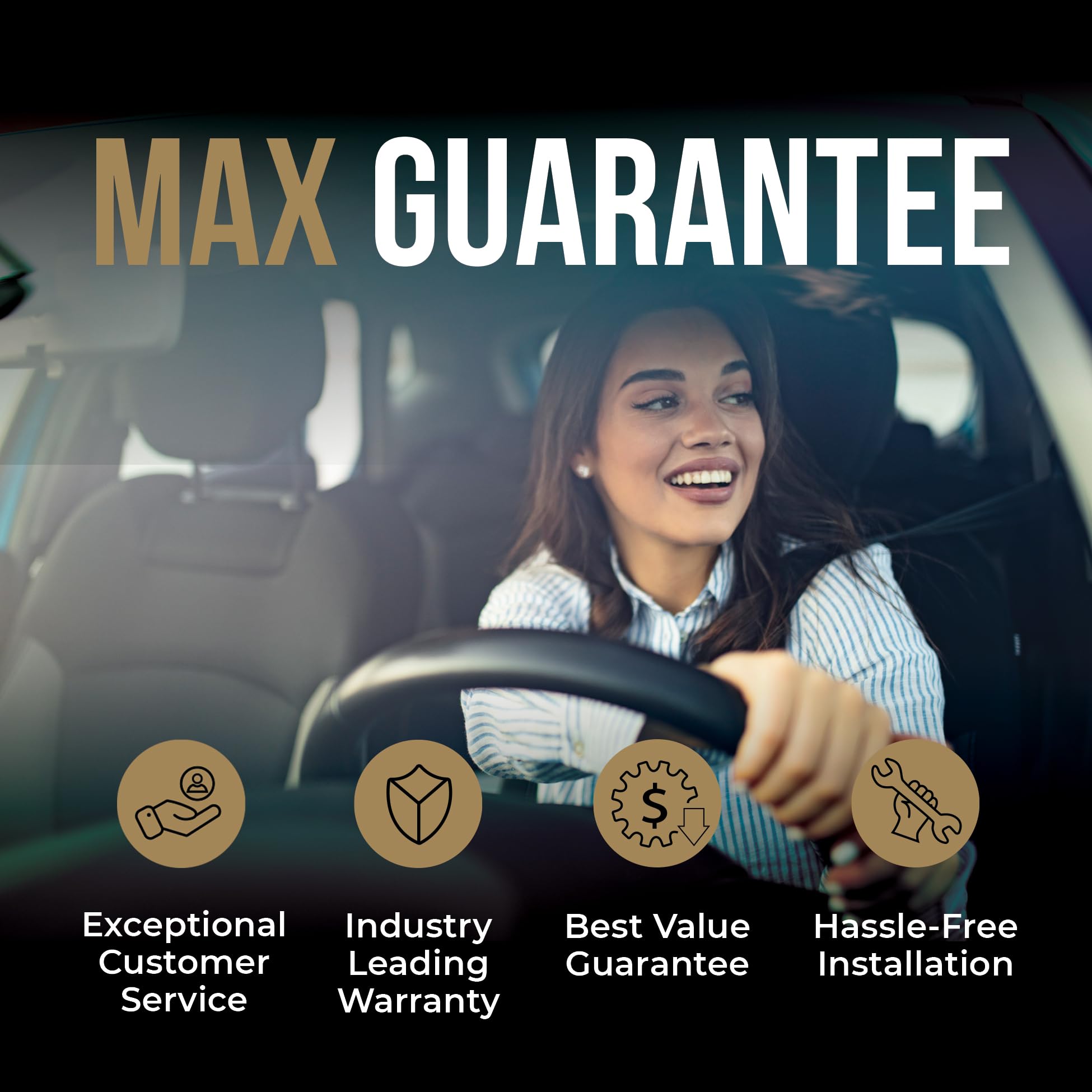 Max Advanced Brakes Front & Rear Brake Kit Compatible With 2019 Chevy Silverado 1500 Exc Electronic Parking Brake Replacement Drilled Slotted Black Coated Disc Brake Rotors And Ceramic Brake Pads