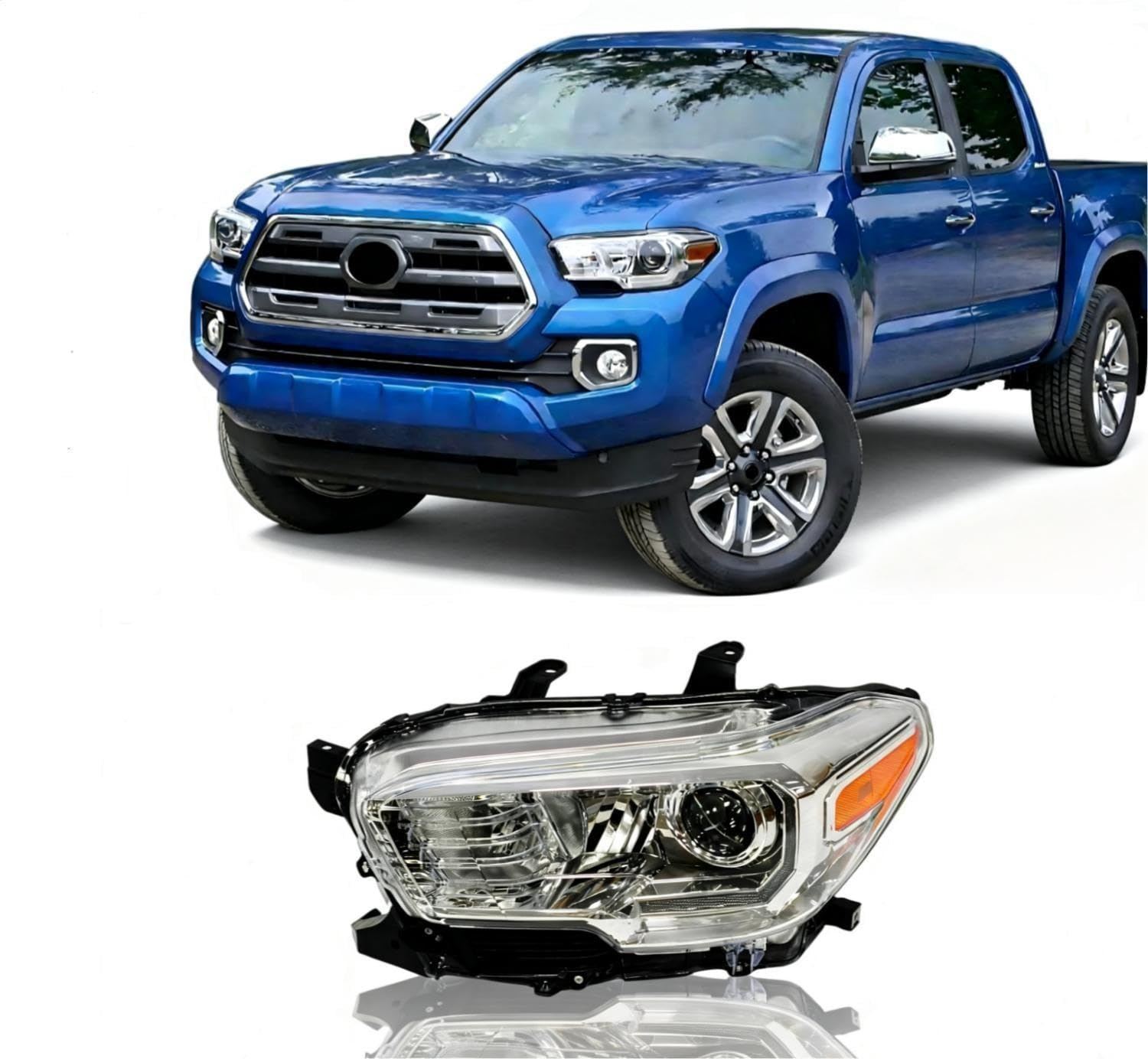 ILAMP Headlights Fit for 2016-2023 Toyota Tacoma Headlamp with LED (Left Driver) LH WHITE AM-TCM16A01-3L