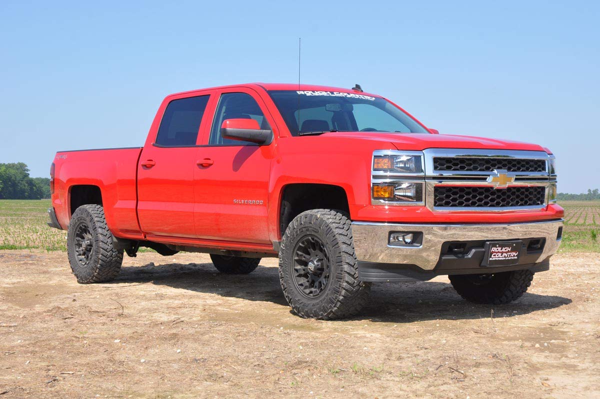 Rough Country 2.5" Leveling Lift Kit with N3 Struts for 07-18 Chevy/GMC 1500, Alloy Steel, Black, Model 1319