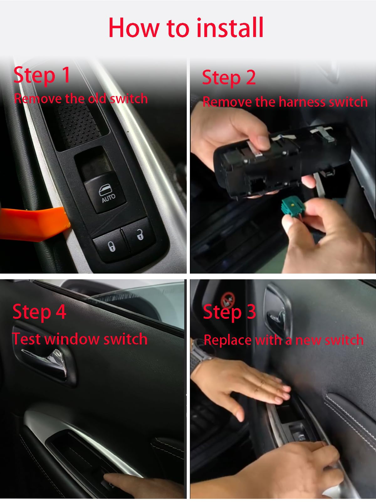 Passenger Window Switch Replacement For 2008-2012 Dodge Grand Caravan, Chrysler Town And Country,Jeep Liberty,Dodge Ram 1500, 2009-2010 Dodge Journey,2007-2011 Dodge Nitro Fits 4602544Ag