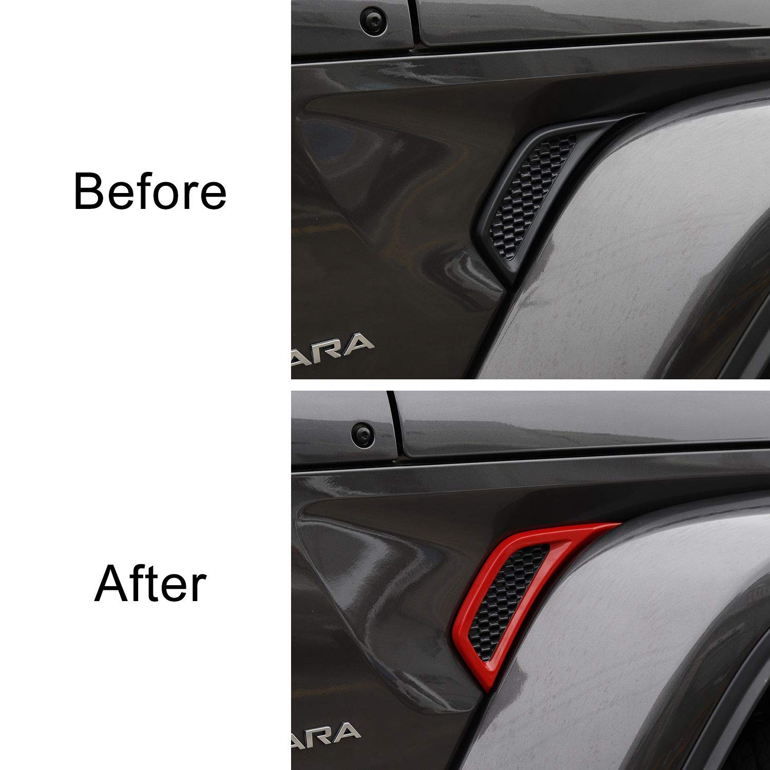 Voodonala for Jeep JL Side Air Conditioning Vent Outlet Decoration Trim for 2018-2024+ Jeep Wrangler JL JLU Gladiator JT, ABS Re