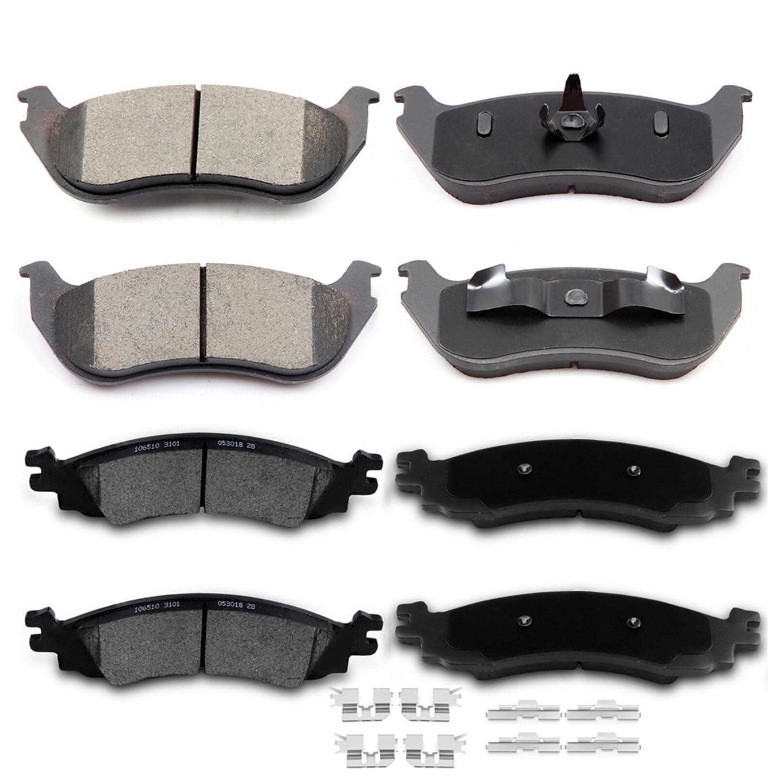 Eccpp D1158-8268 D881-7758 Front Semi Metallic & Rear Ceramic Disc Brake Pad Set Fit For Ford For Explorer 2006-2010,For Ford Fo