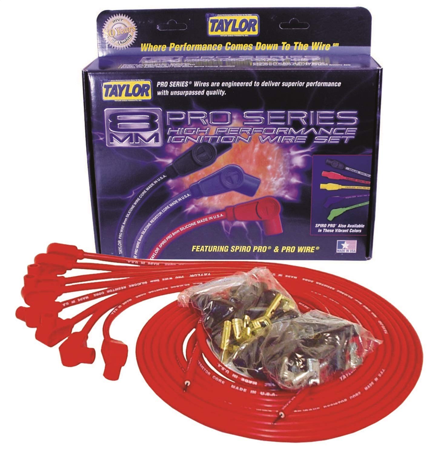 Taylor Ignition 70251 8Mm Pro Wire Ignition Wire Set