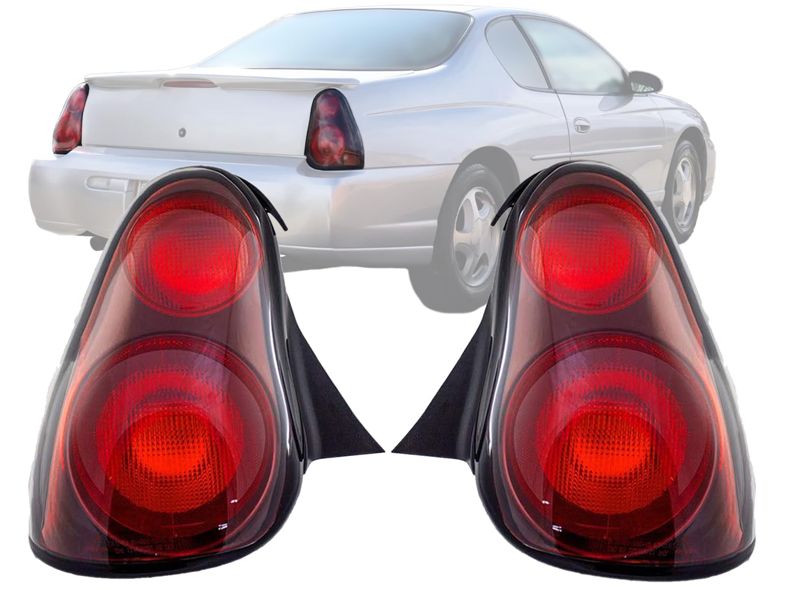 Auto Parts Avenue APA Replacement Tail Light Rear Lamp for 2000 2001 2002 2003 2004 2005 Monte Carlo Driver Passenger PAIR 10326