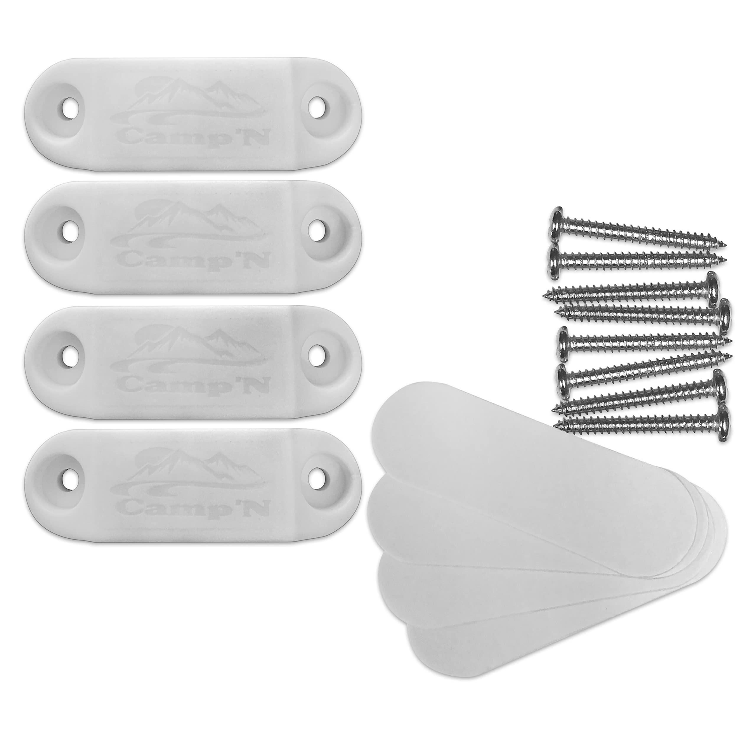 Camp'N Rv Magnetic Door Catch (White 2-Pair) Rv Magnetic Door Holder & Rv Door Magnet For A Secure Hold. Magnetic Rv Door Holder - Rv Door Magnetic Catch - Rv Door Magnets With Mounting Hardware