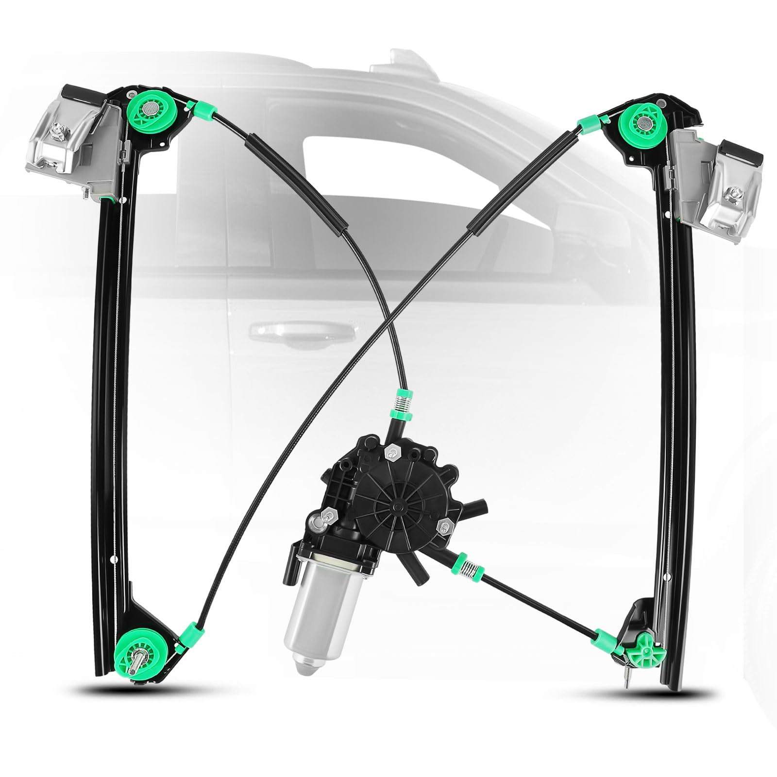 YHTAUTO Front Passenger Side Power Window Regulator with 2-Pin Motor Assembly Compatible with Chevrolet Corvette 1997-2004, Conv
