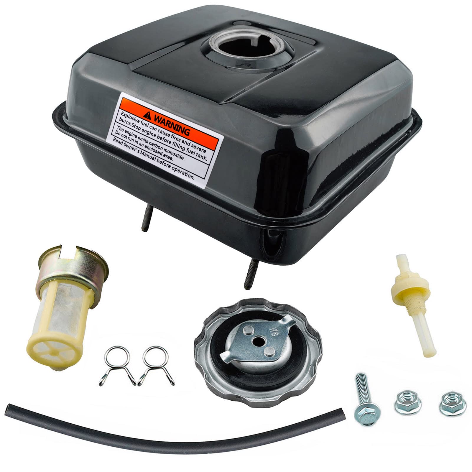 Ruma Gas Fuel Tank Kit Compatible with Honda GX160 GX200 GX140 Engine Harbor Freight 212 173 R210 Engine Go Kart Baja Warrior He