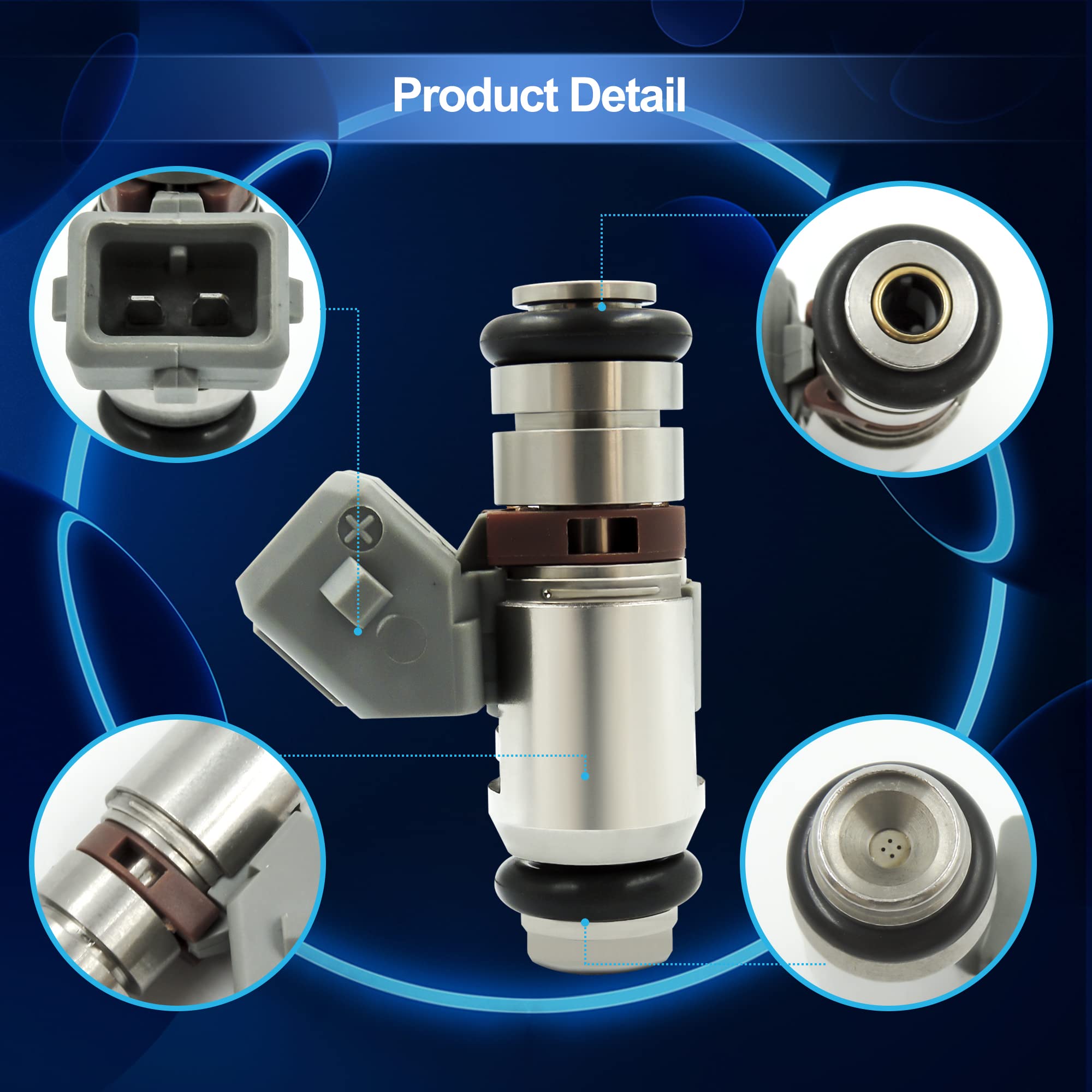 HiSport IWP043 Racing Fuel Injectors for Ducati Monster 696 SS800 M620 Weber Marelli - Pack of 2