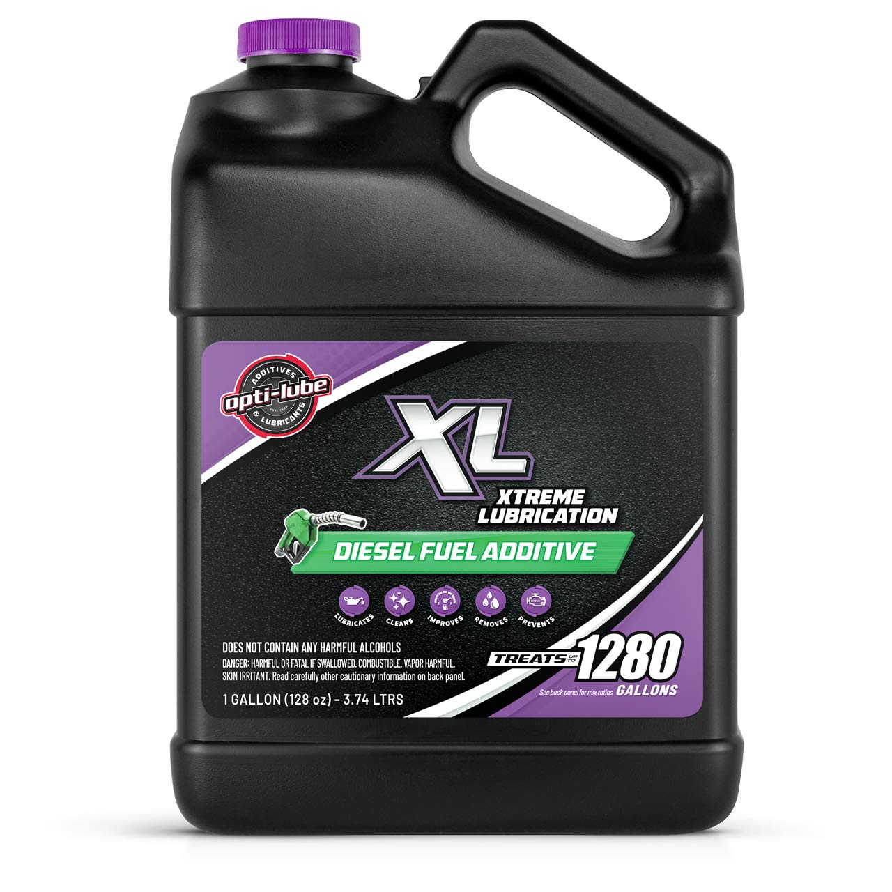 Opti-Lube XL Xtreme Diesel Fuel Additive - 1 Gallon with Hand Pump & 2 Empty Bottles, Treats Up to 1,280 Gallons, Model OPT-XL