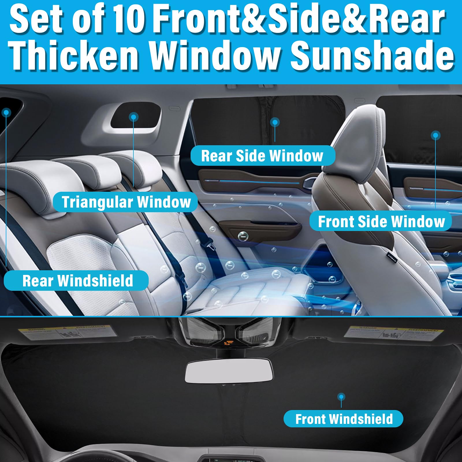 Kmf Full Window Sun Shade Custom Fit For Bmw X5 Accessories 2019-2025, Protecting Privacy Car Window Covers Sunshade For Windshi
