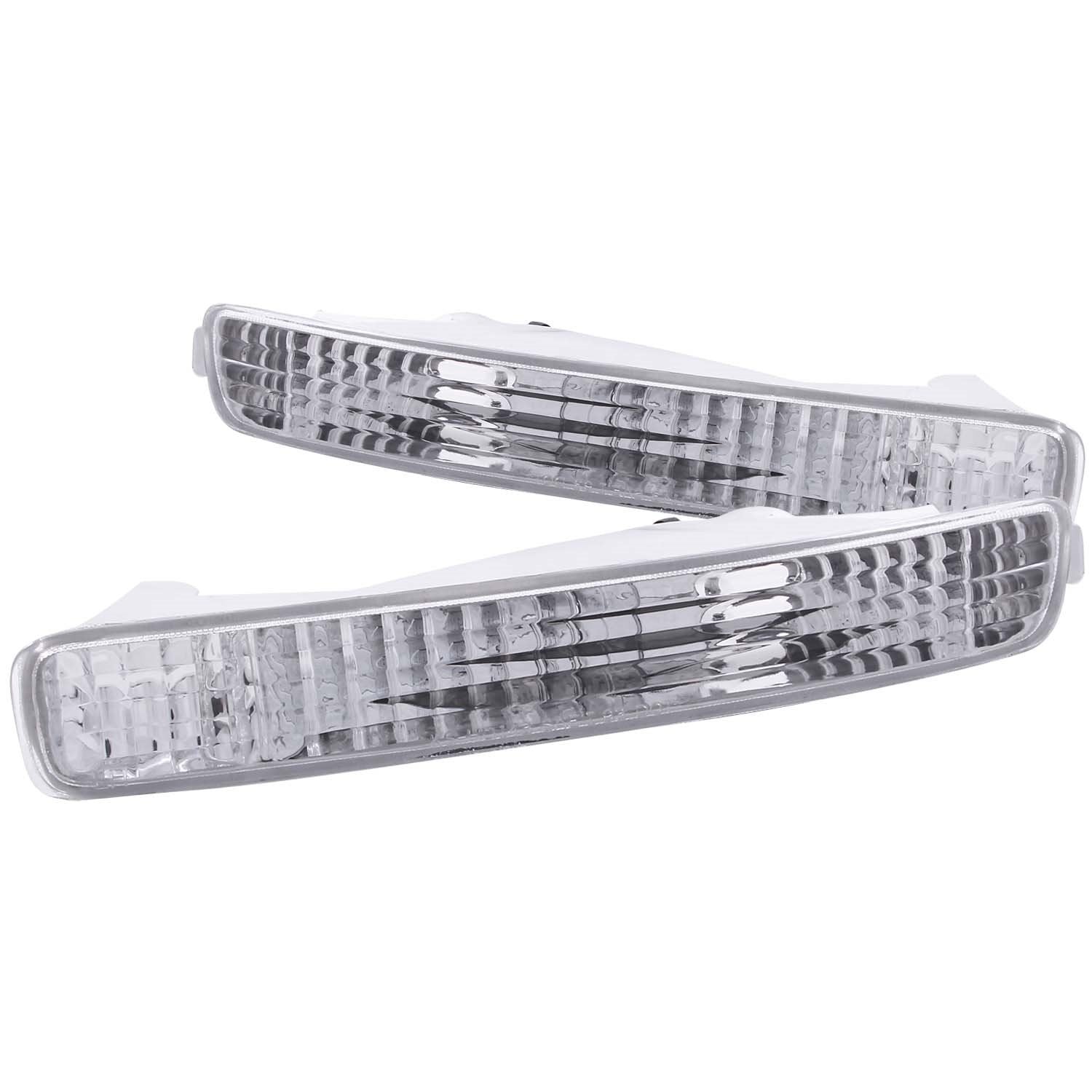 Anzo USA 511009 Honda Accord Chrome Euro w/Amber Reflector Bumper Light Assembly  (Sold in Pairs)