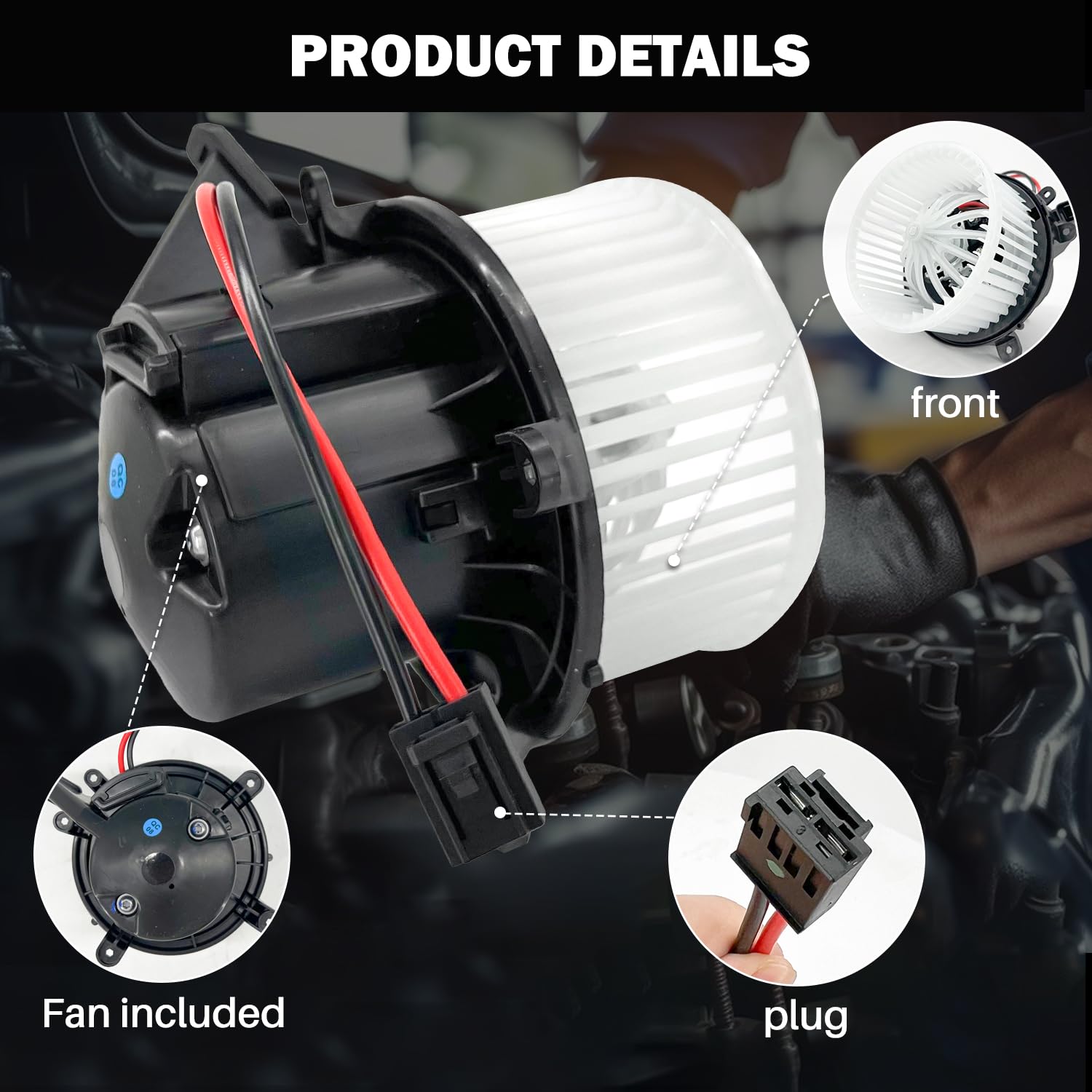 Aspligo Blower Motor Fan Assembly for Porsche Panamera 2010-2016, Model Asp-BM321001