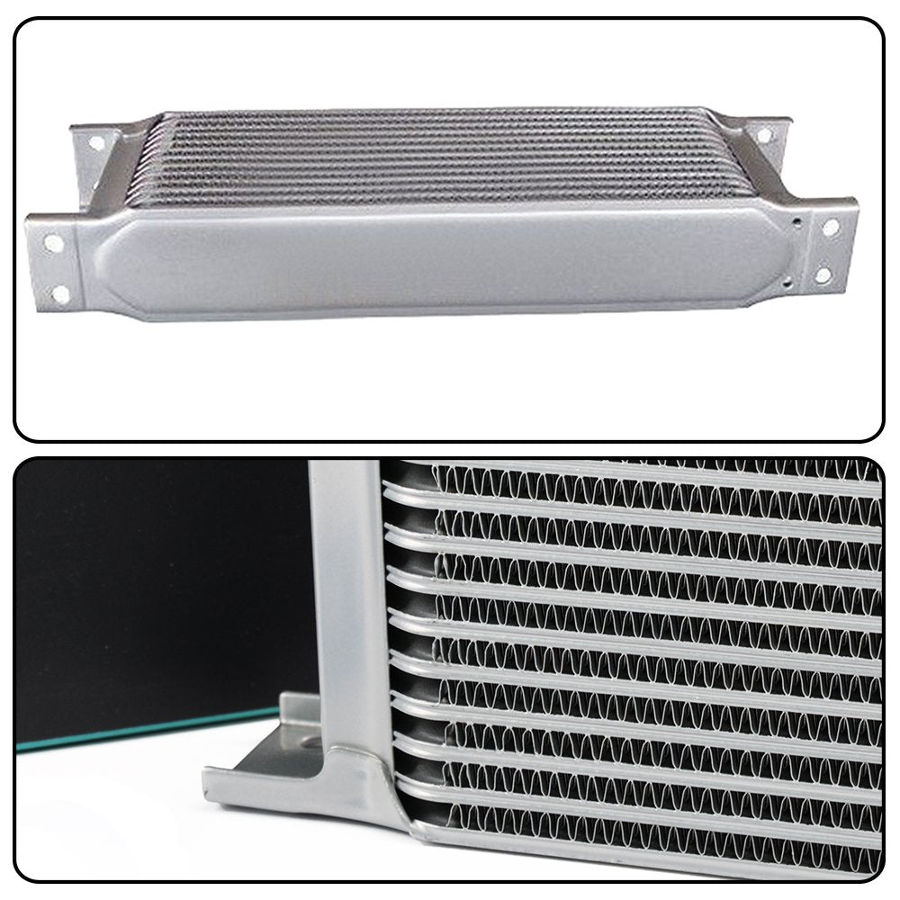 G-PLUS AN10 Engine Transmission Oil Cooler Kit, Black Aluminum, Fits LS1 LS2 LS3 LSX VE HSV