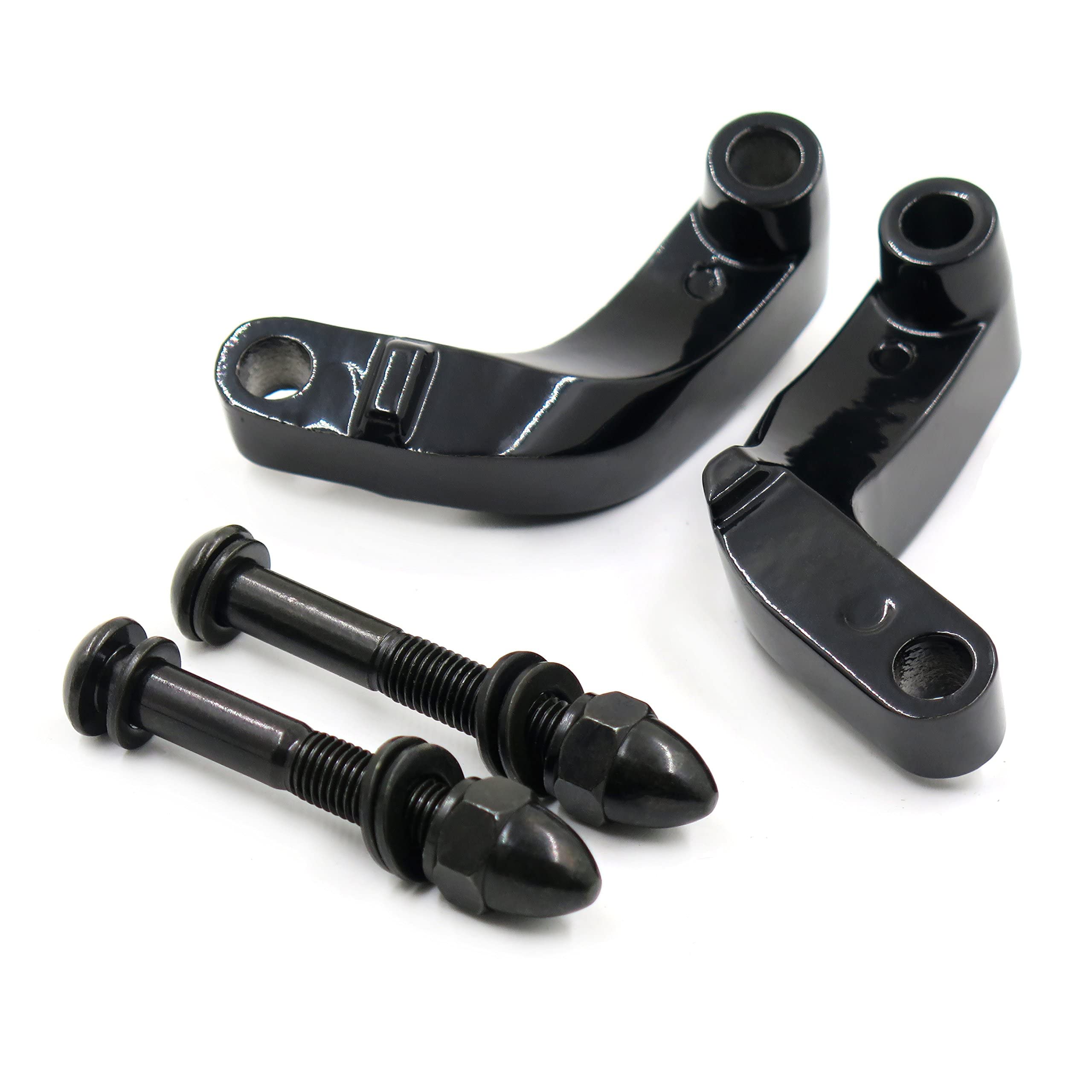 Smt- Black Aluminum Alloy Mirrors Mount Adapter Compatible With Harley Fat Bob Softail Dyna Cvo Softail Low Rider Motorcycle [P/