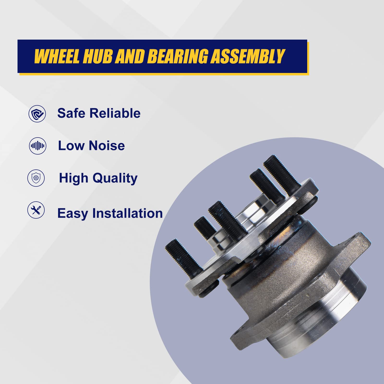 KUSATEC 512401 2pcs Rear Wheel Bearing and Hub Assembly 2PCS Compatible with Scion FR-S, Subaru BRZ, Subaru Forester Legacy Outb