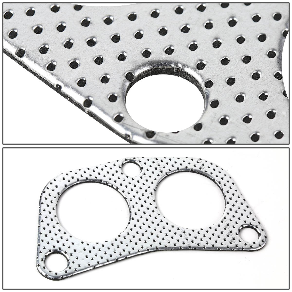 Dna Motoring Gkt-A-2-Dp-Dnt-Gpt-Kit Graphite Aluminum Gasket Plus Donut, Studs, Bolts Kit,Metallic