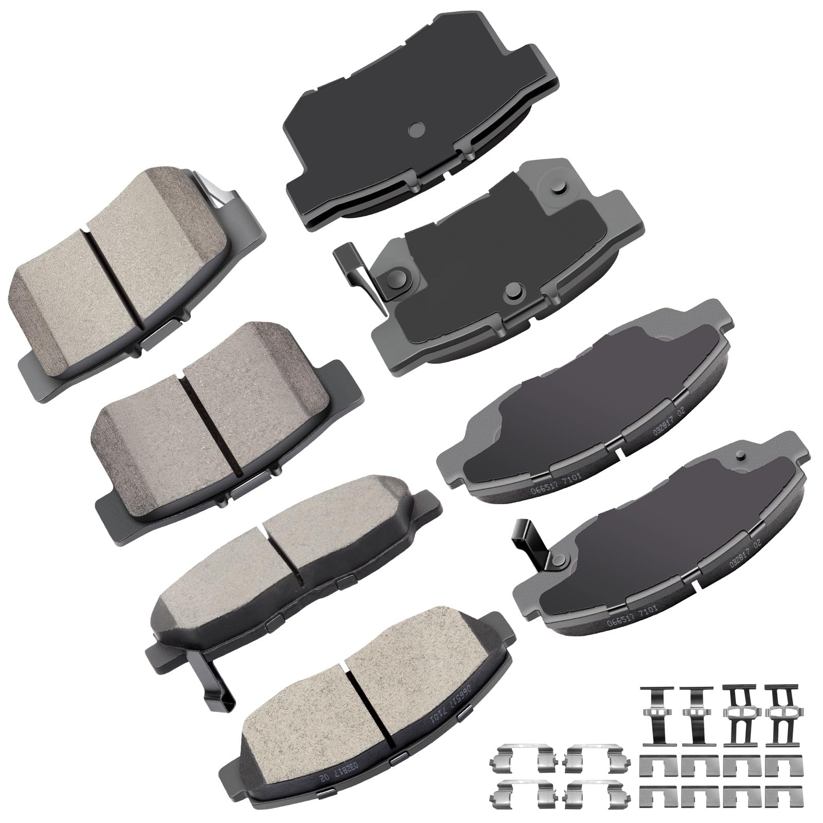 Cciyu D465 D537 Front & Rear Ceramic Disc Brake Pads Kit For Acura Cl 1997-1999,For Honda For Accord 1991-1997 8Pcs