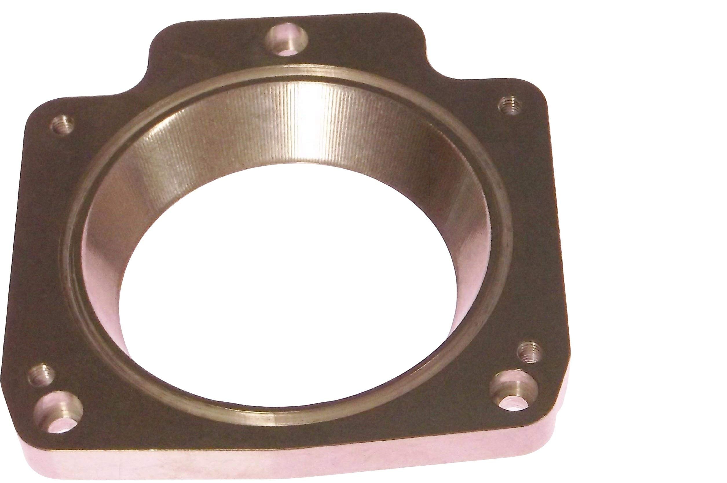 Ict Billet Ls Throttle Body Adapter - Ls1 3 Bolt Intake Manifold To Ls3 4 Bolt Throttle Body Dbc Lm7 Lr4 Lq4 Ls6 L59 Lq9 Lm4 L33