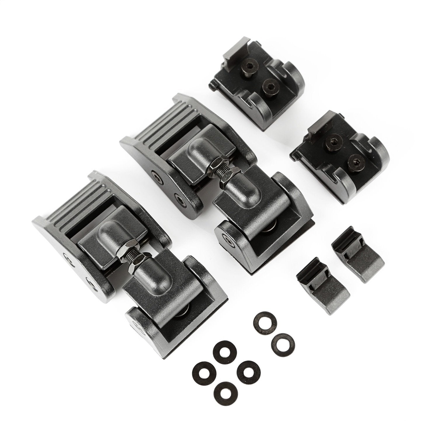 Rugged Ridge | Hood Catch Kit, Textured Black | 11210.17 | Fits 2007-2018 Jeep Wrangler Jk