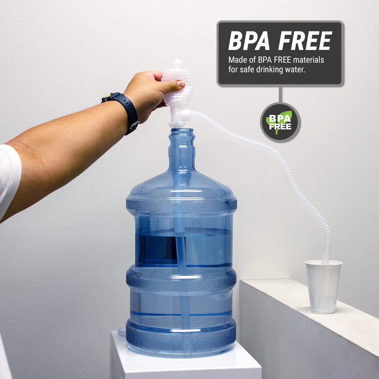 TERA PUMP Versatile Flexible Siphon Pump | Manual BPA-Free Water, Beer, Wine, Gas Hand Fuel Pump for Kerosene, Oil and more
