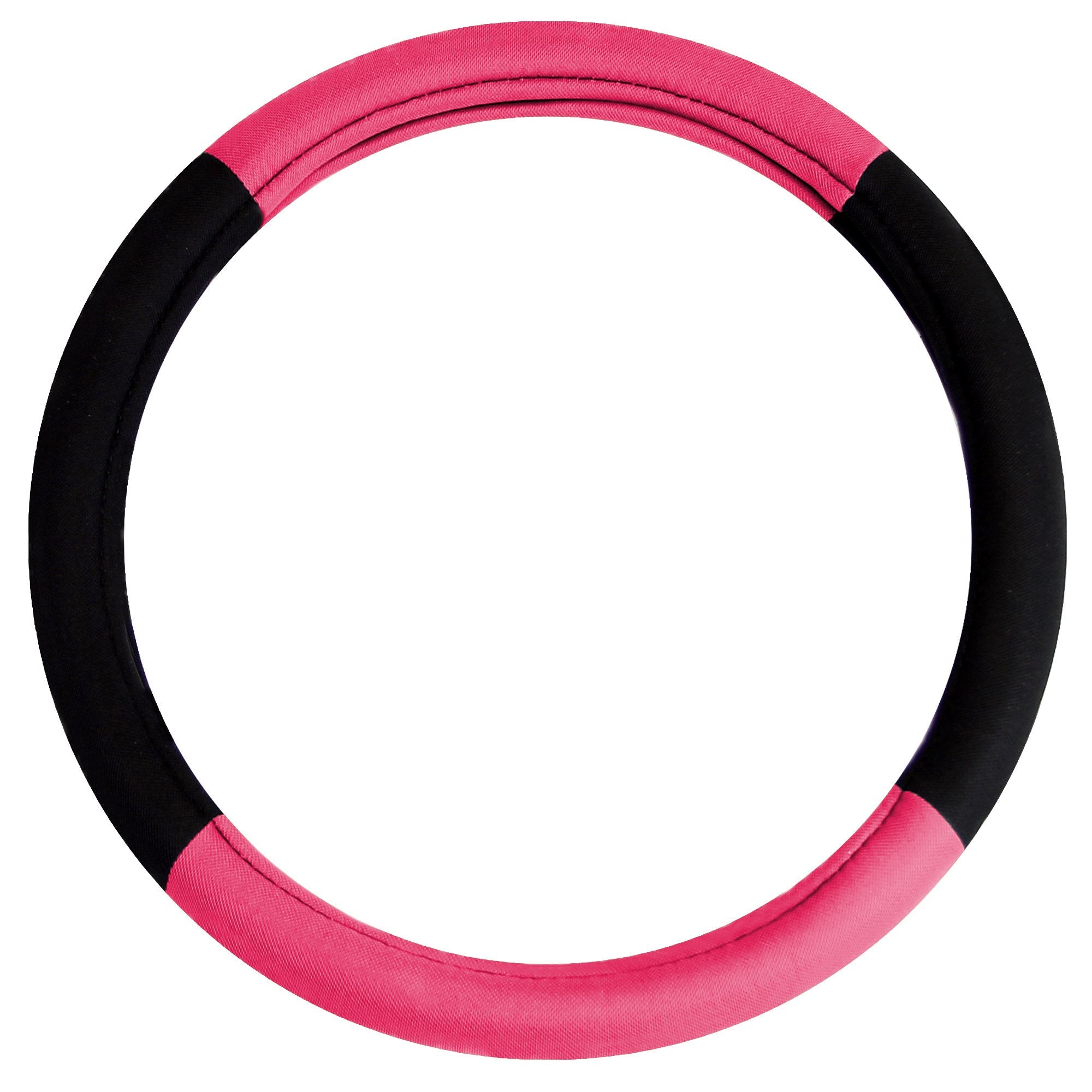 Fh Group Universal Fit Modernistic And Seat Belt Pads Combo Set Steering Wheel Cover Fits Most Cars, Suvs Pink