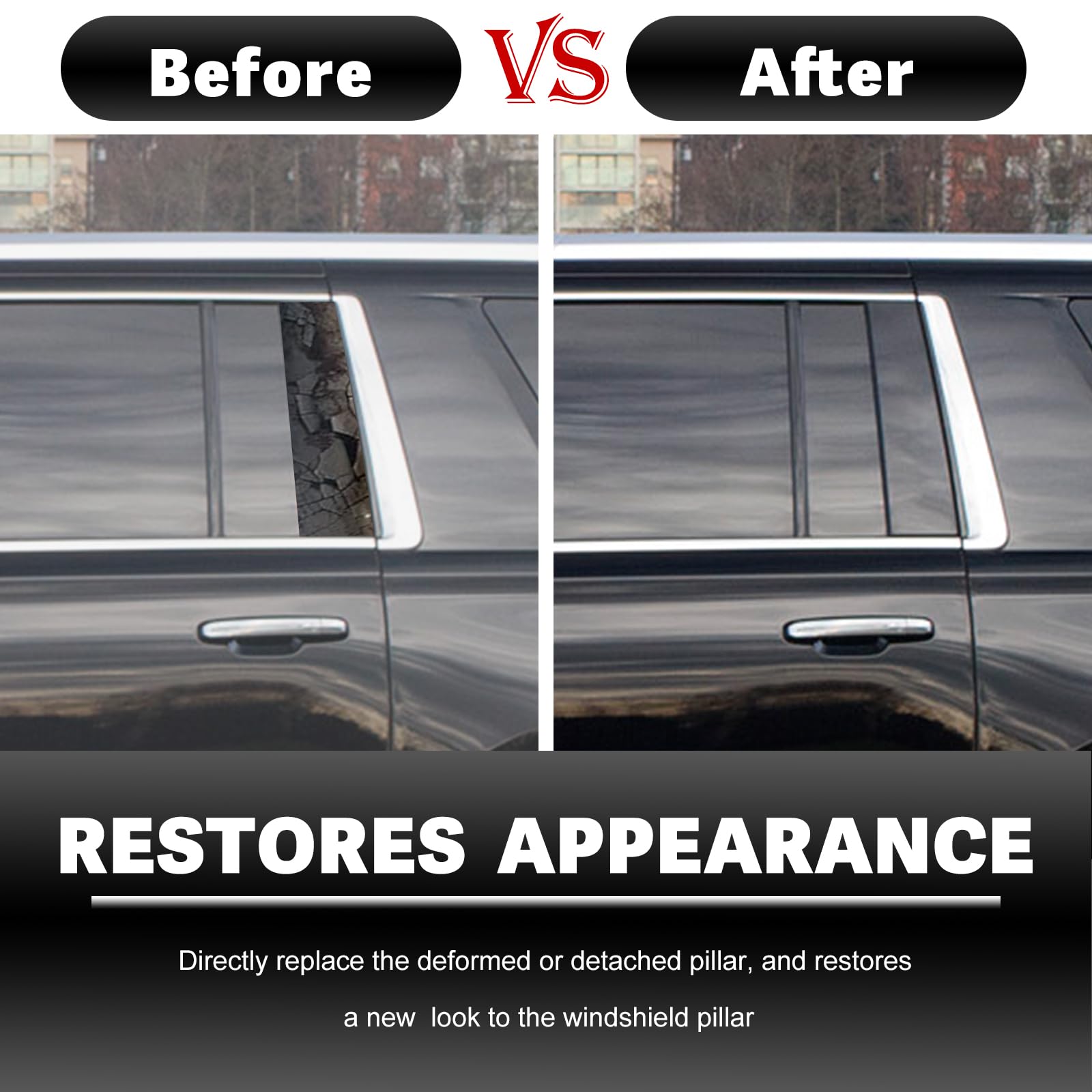926-247 Rear Driver Side Rearward Door Applique Compatible with Cadillac Escalade ESV Fit for Chevrolet Suburban 3500 HD GMC Yuk
