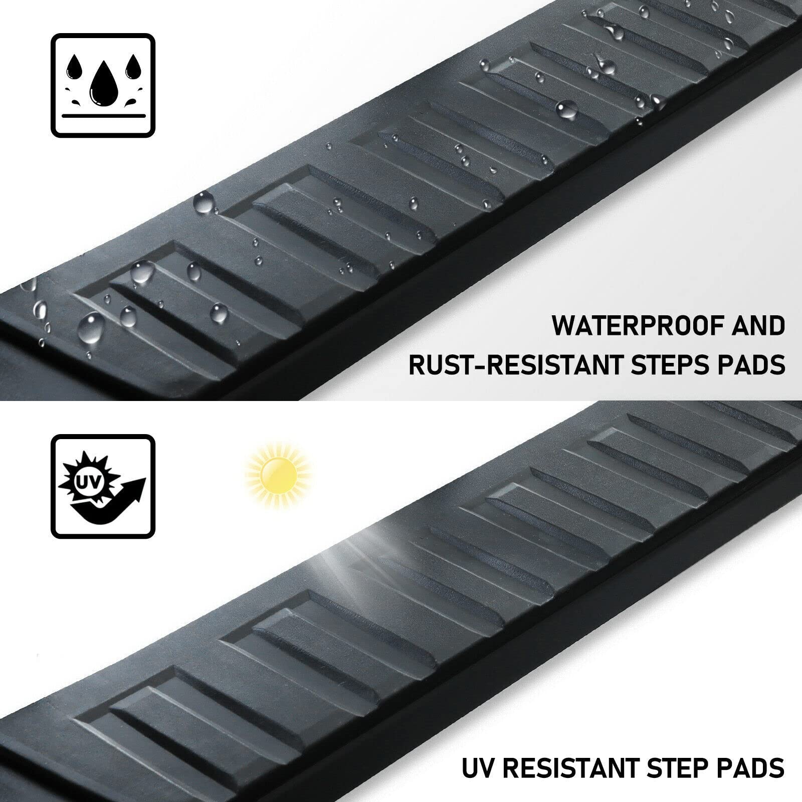 Climwa 6 Inch Running Boards Compatible With 2019-2025 Ford Ranger Super Crew Cab With 4 Full Size Doors.Ford Ranger Steps Rock Sliders Step Bar Side Steps.Stainless Steel