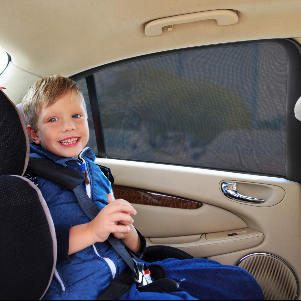 Wagan In6009 Easy Air Auto Screen Car Side Window Sun Shade Car Rear Side Window Sunshades Breathable Mesh Baby Sun Shade Protec
