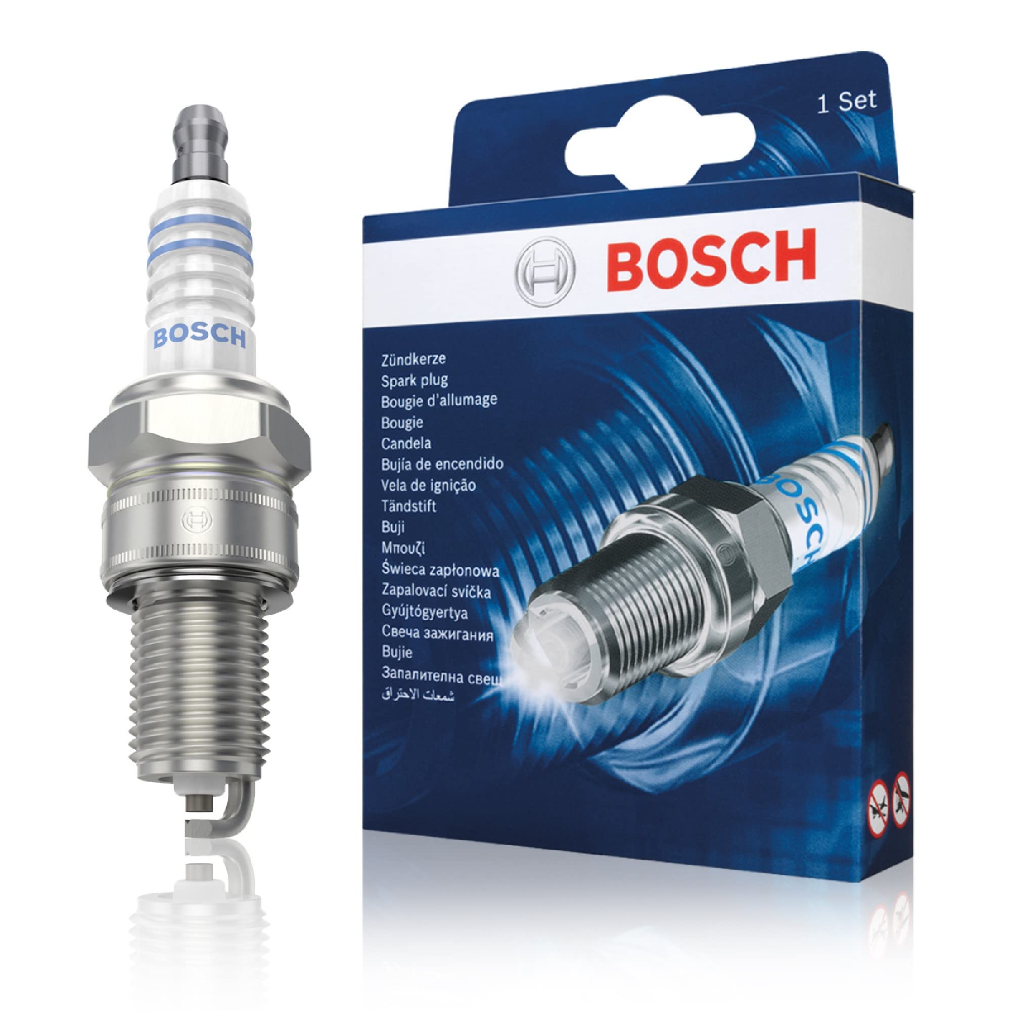 Bosch WR7DC (+1) - Spark Plugs Nickel - Set of 4