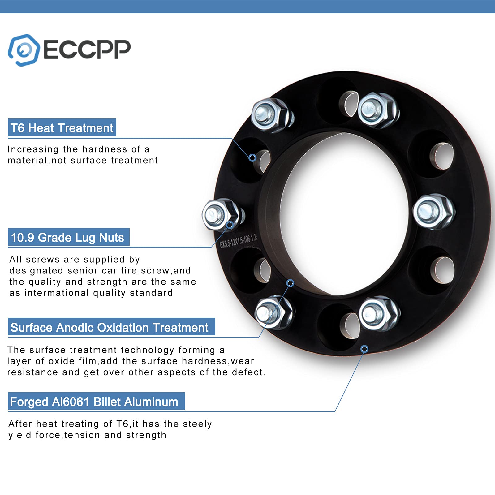 ECCPP 4PCS 5 Lug Wheel Adapters 1'' 5x4.75 to 5x4.5 73mm hub with 12x1.5 Studs fit for 1982-2002 for Camaro 1984-2013 for Corvet