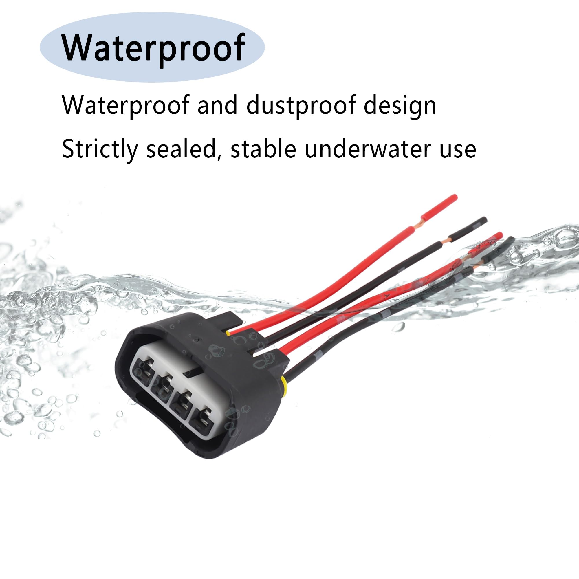 SSNNUU Ignition Coil Connector - 4PCS Standard 4 Ports Wire - Metal/Plastic - 1.11x0.94x0.6 inch - Compatible with L4
