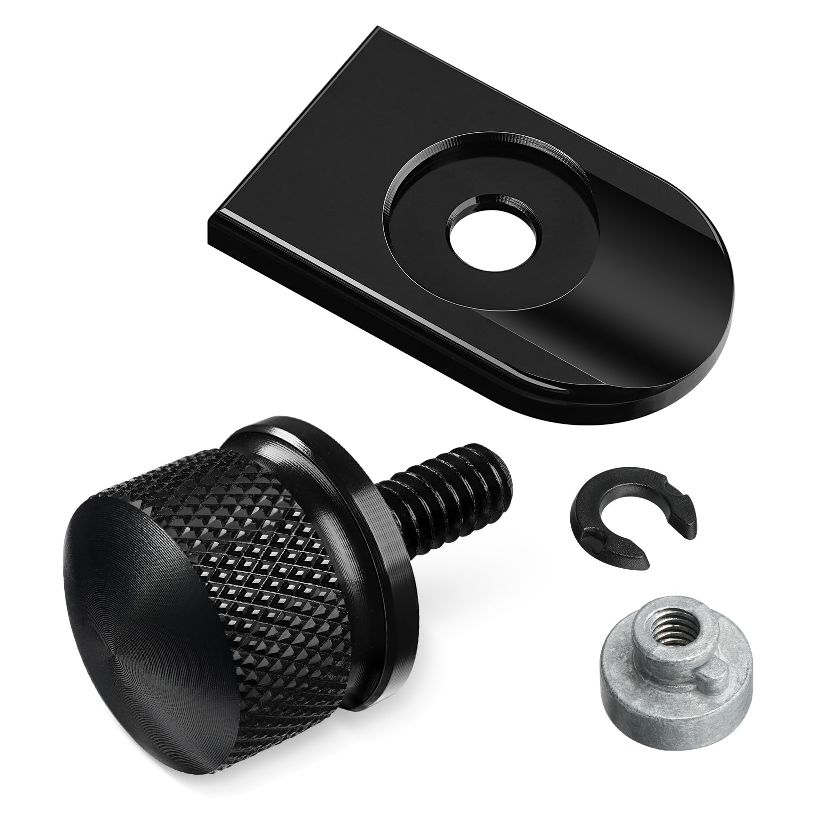 Amazicha Seat Bolt Tab Screw Mount Knob Cover Fit for Harley Davidson Fender 1997-2024