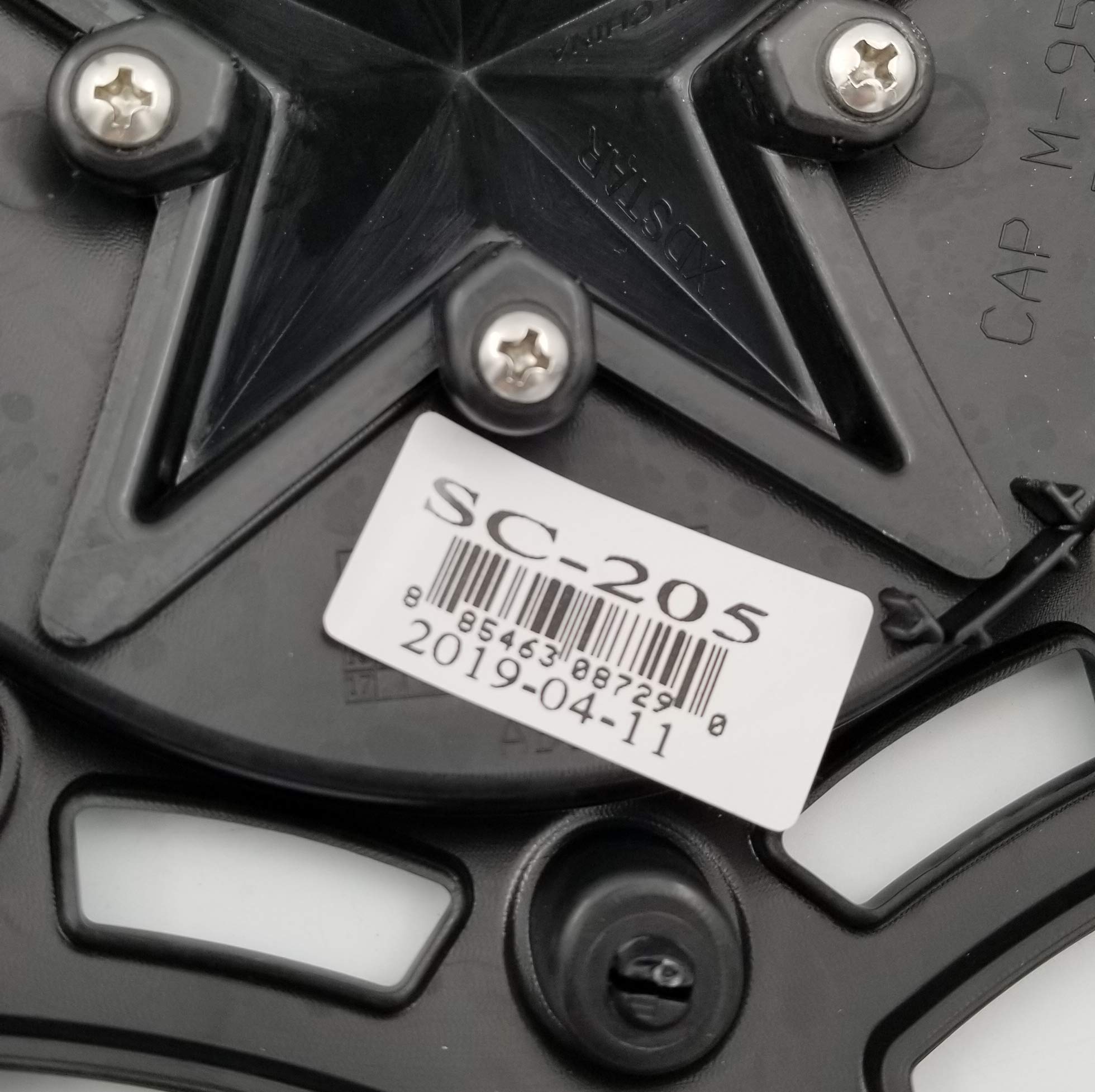 XD SERIES KMC XD Series Rockstar 2 Center Cap SC-205 S1403-09 Black on Black 5/6 Lug