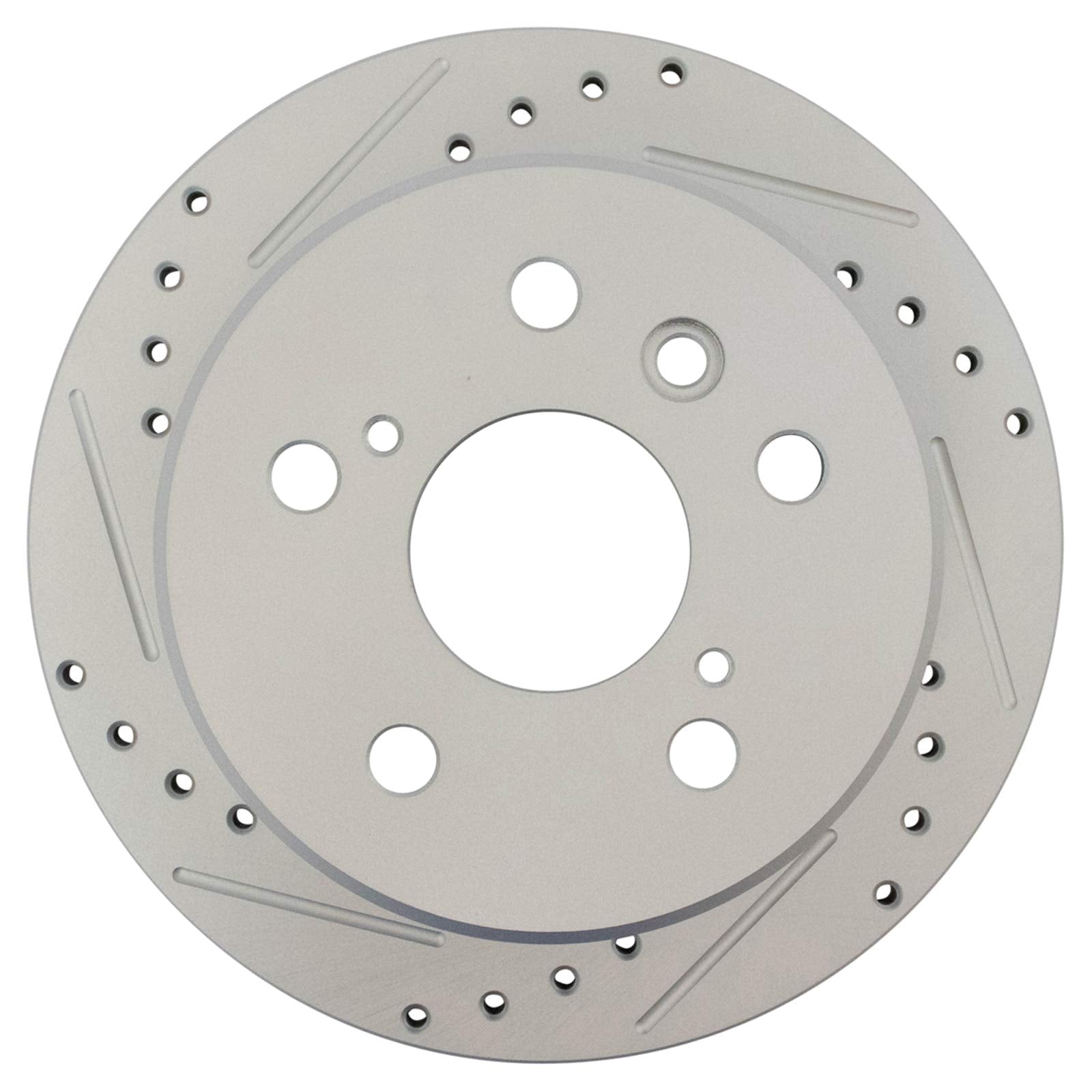 Trq Rear Performance Brake Rotors Set Premium G-Coated Cross Drilled & Slotted Compatible With 1997-2001 Lexus Es300 1992-2001 T