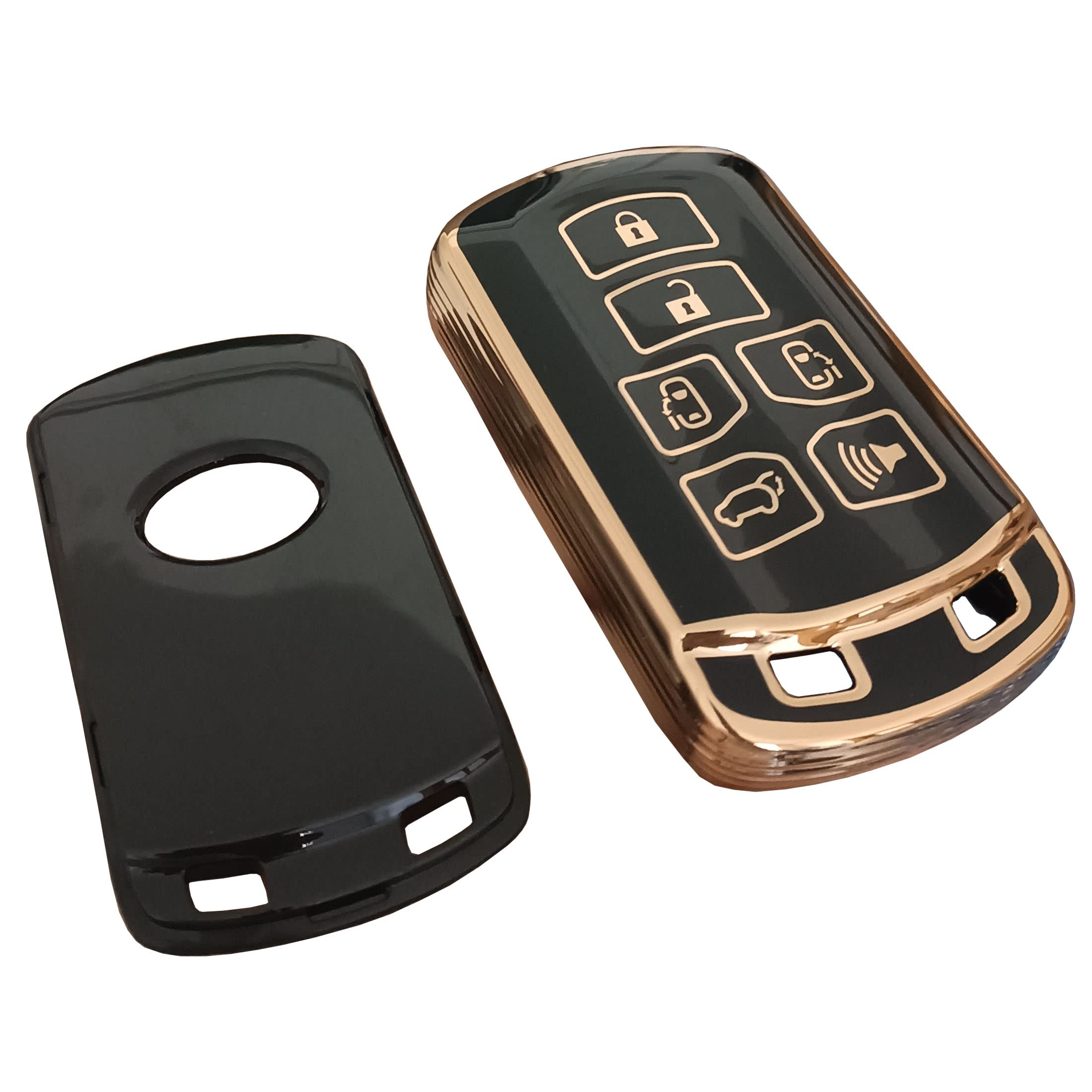 Tpu For Toyota Key Fob Cover With Keychain Fit For Toyota Sienna 2011-2020 Remote Smart Key Fob Shell (For Toyota A)
