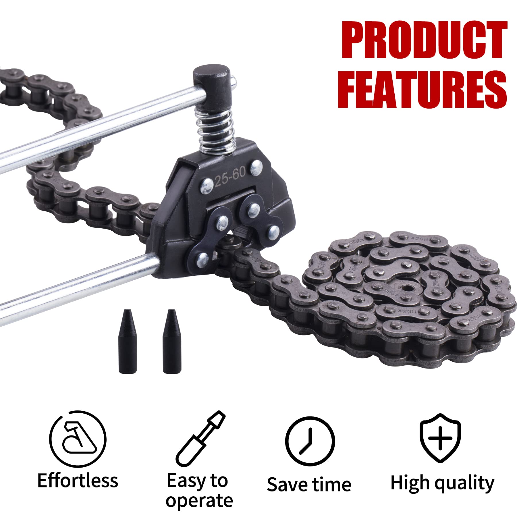 CNCMOTOK Chain Detacher Breaker Cutter Fit for 25/35/41/40/50/60 415H,428H, 520,530 Roller Chain Motorcycle Bicycle Go Kart ATV