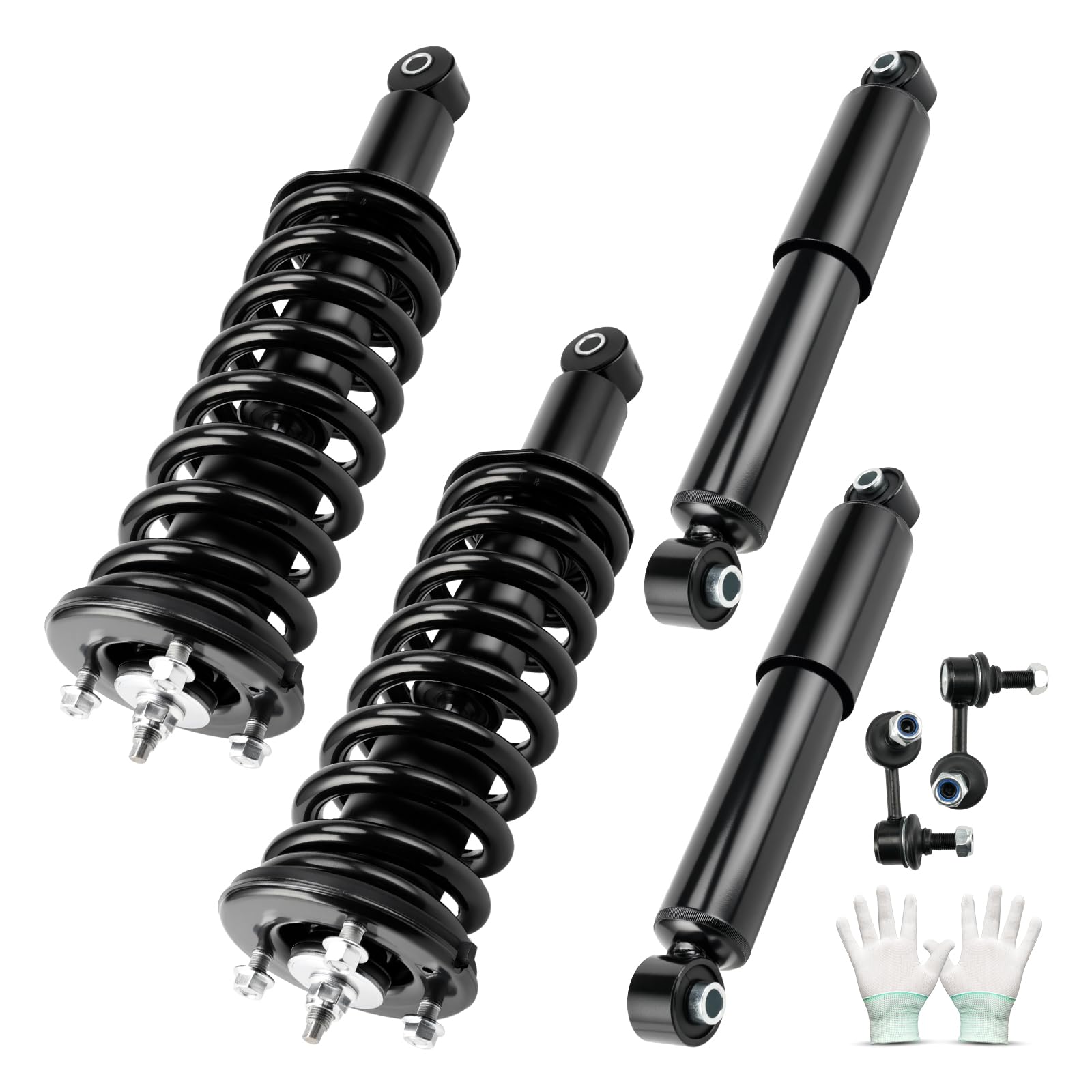 KAX Front/Rear Struts and Sway Bar Links kits Compatible with 2005-2012 Nissan Pathfinder,Quick Complete Shocks Assembly Replace