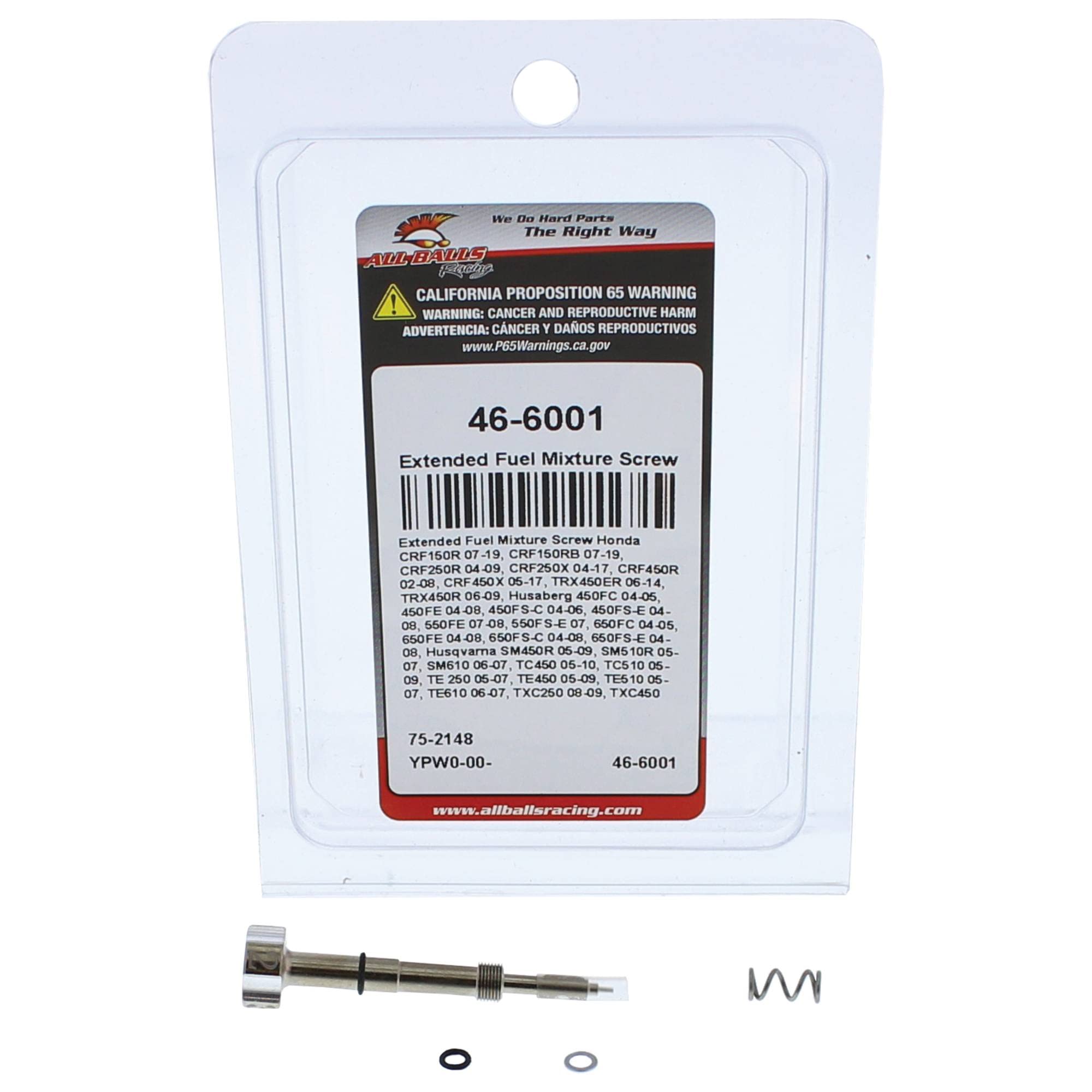 All Balls Extended Fuel Mixture Screw 46-6001 Compatible With/Replacement For Honda CRF150R 2007-2019, CRF150RB 2007-2019, CRF25