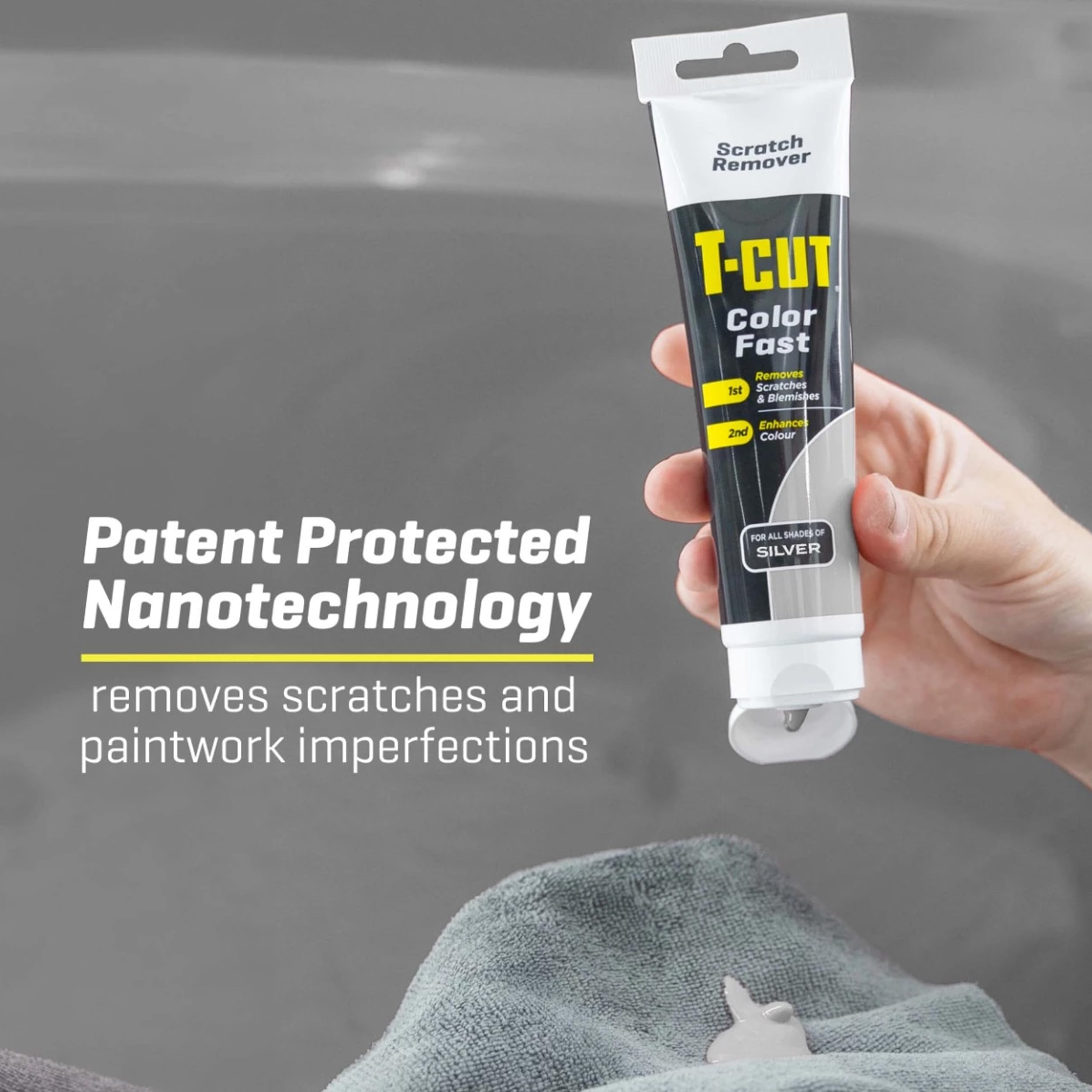 T-Cut Color Fast Silver Car Wax Polish Scratch Remover Color Enhancer, 5.3 Oz