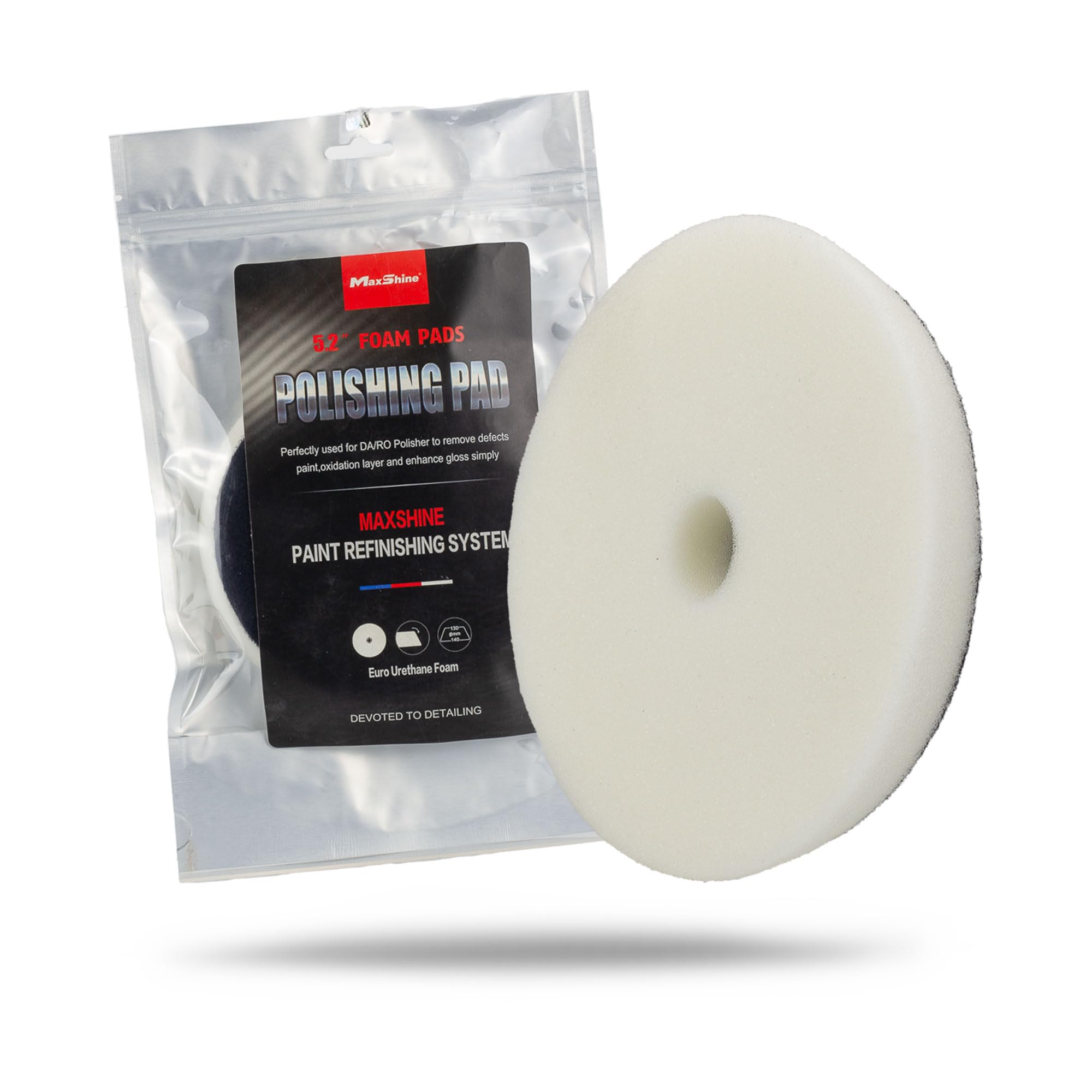 Maxshine 5 Universal Medium Pro Cutting Foam Pads – 5 & 6 Pads for Cutting & Finishing – Designed for Use with Dual Action & Rotary Polishers – Ideal for Car Detailing -Like New