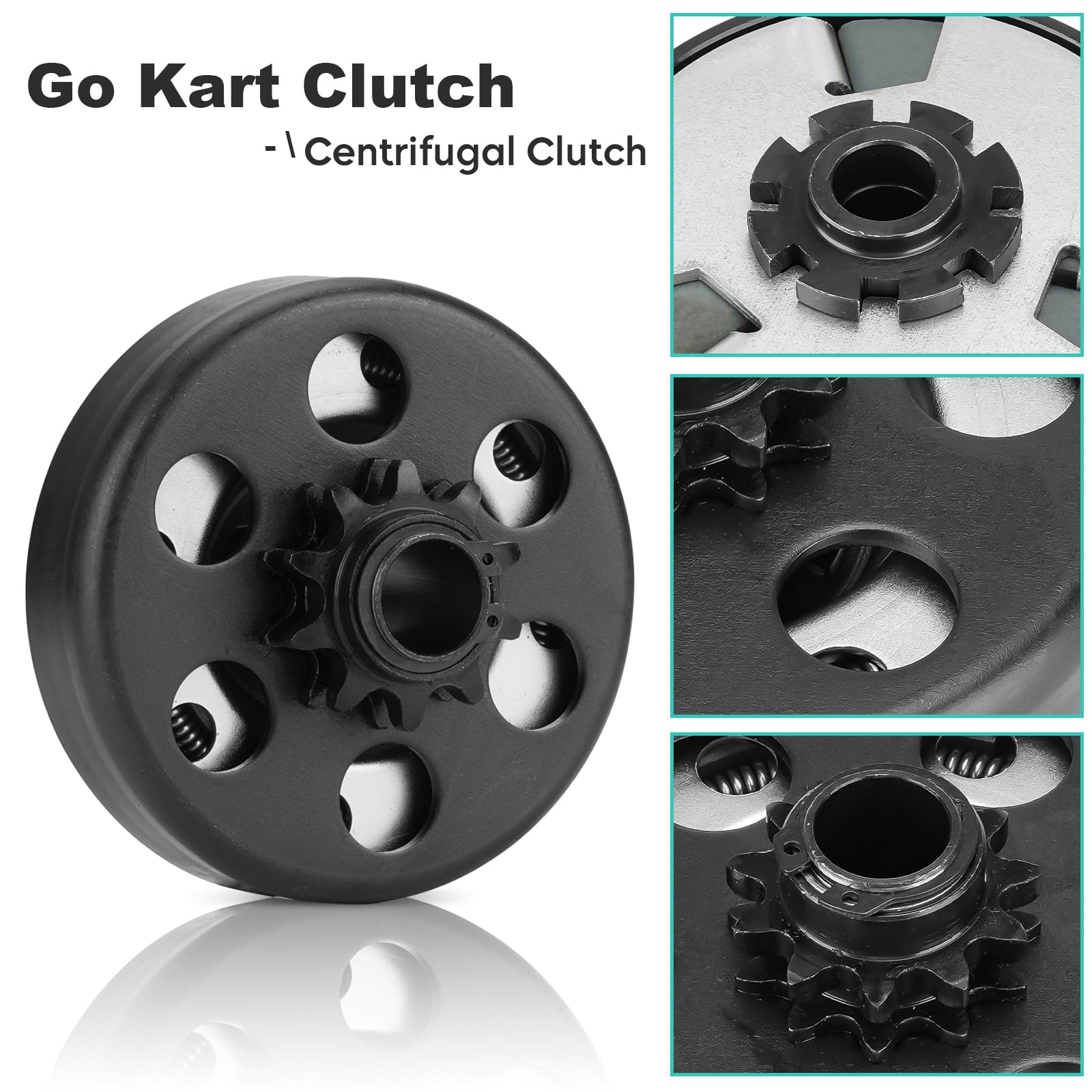Heavy Duty Go Kart Clutch 5/8'' Bore 11T For #35 Chain, Centrifugal Clutch Fit For Minibike Mini Motorcycles 2.8Hp 97Cc Engines,